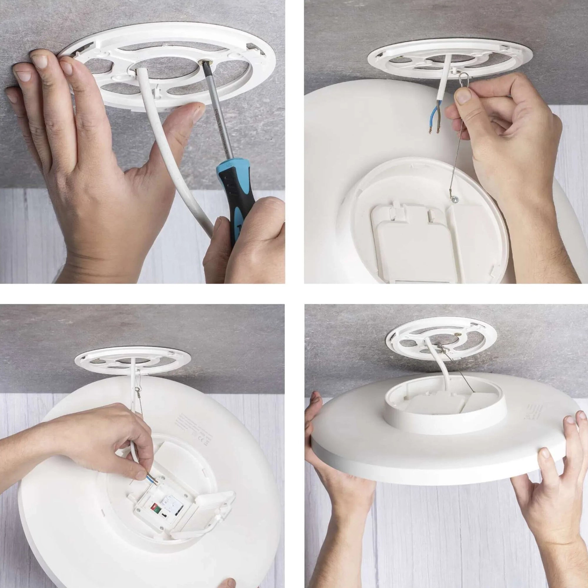 DIONI LED plafonjera, bijela, 15W, CCT, IP55, Ø280mm
