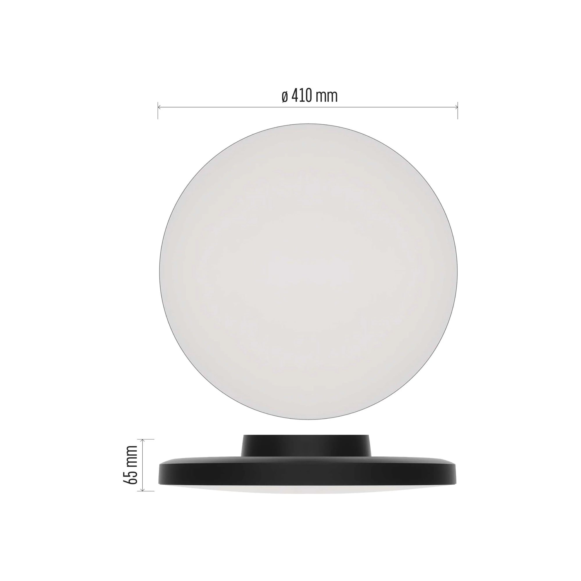 DIONI LED plafonjera, crna, 32W, CCT, IP55, Ø410mm