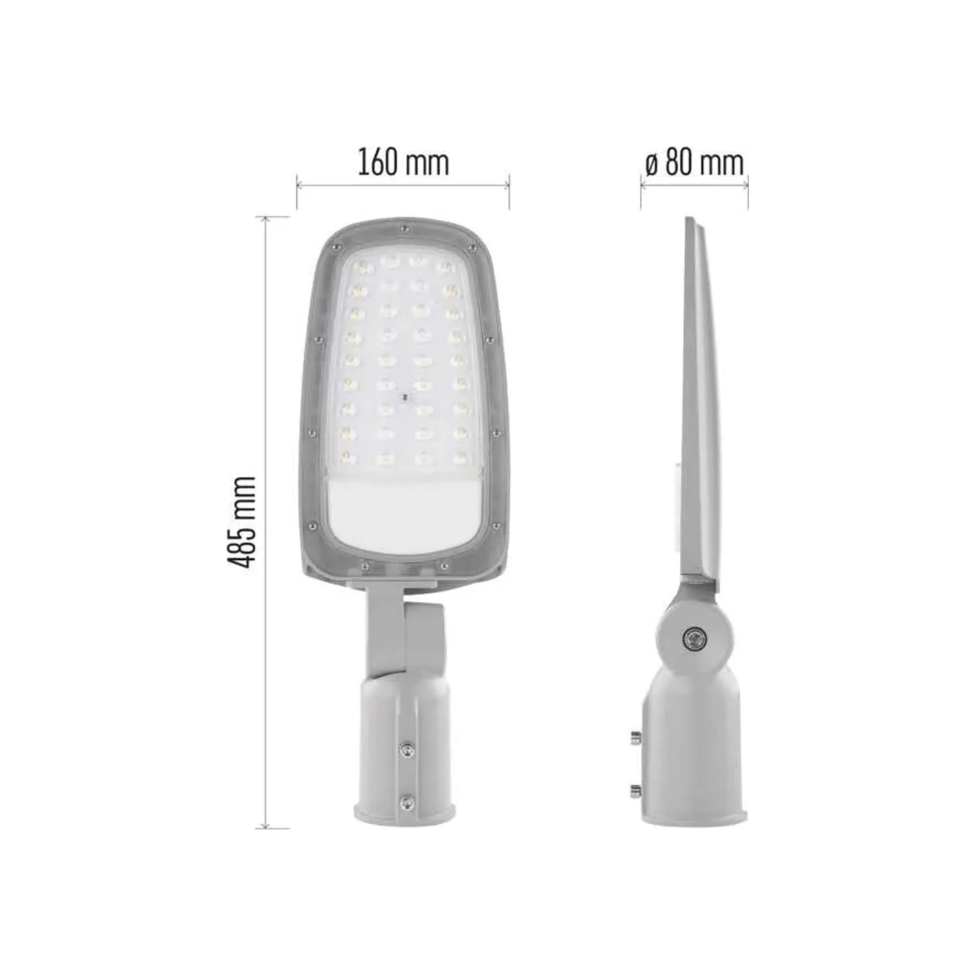 LED ulična svjetiljka SOLIS, siva, 50W, 4000K, IP65
