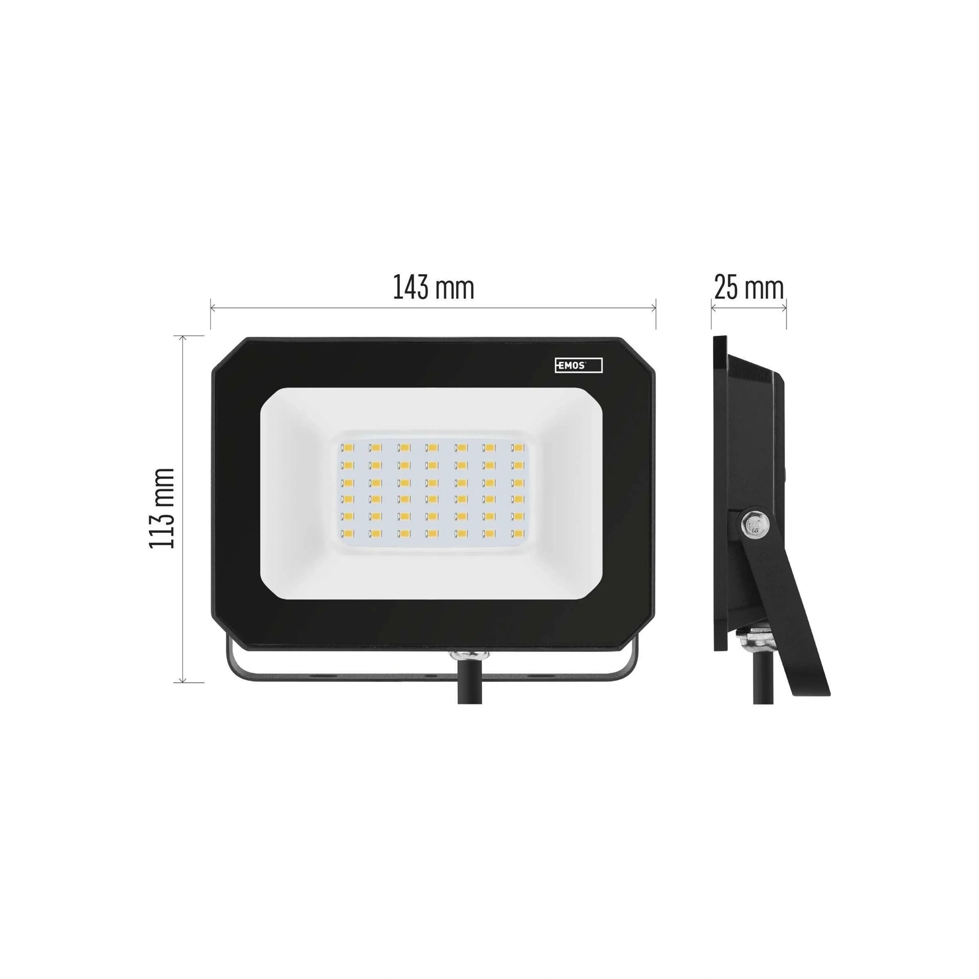 LED reflektor SIMPO, crni, 30W, 3000lm, 4000K, IP65