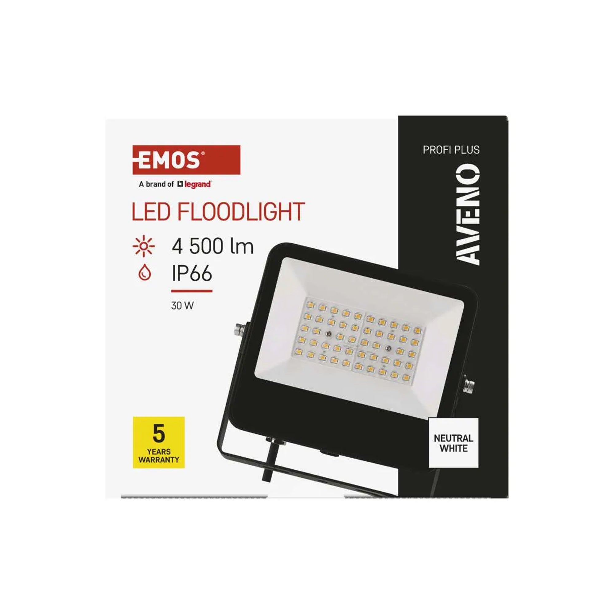 AVENO professional LED spotlight, 30W, 4500lm, 4000K
