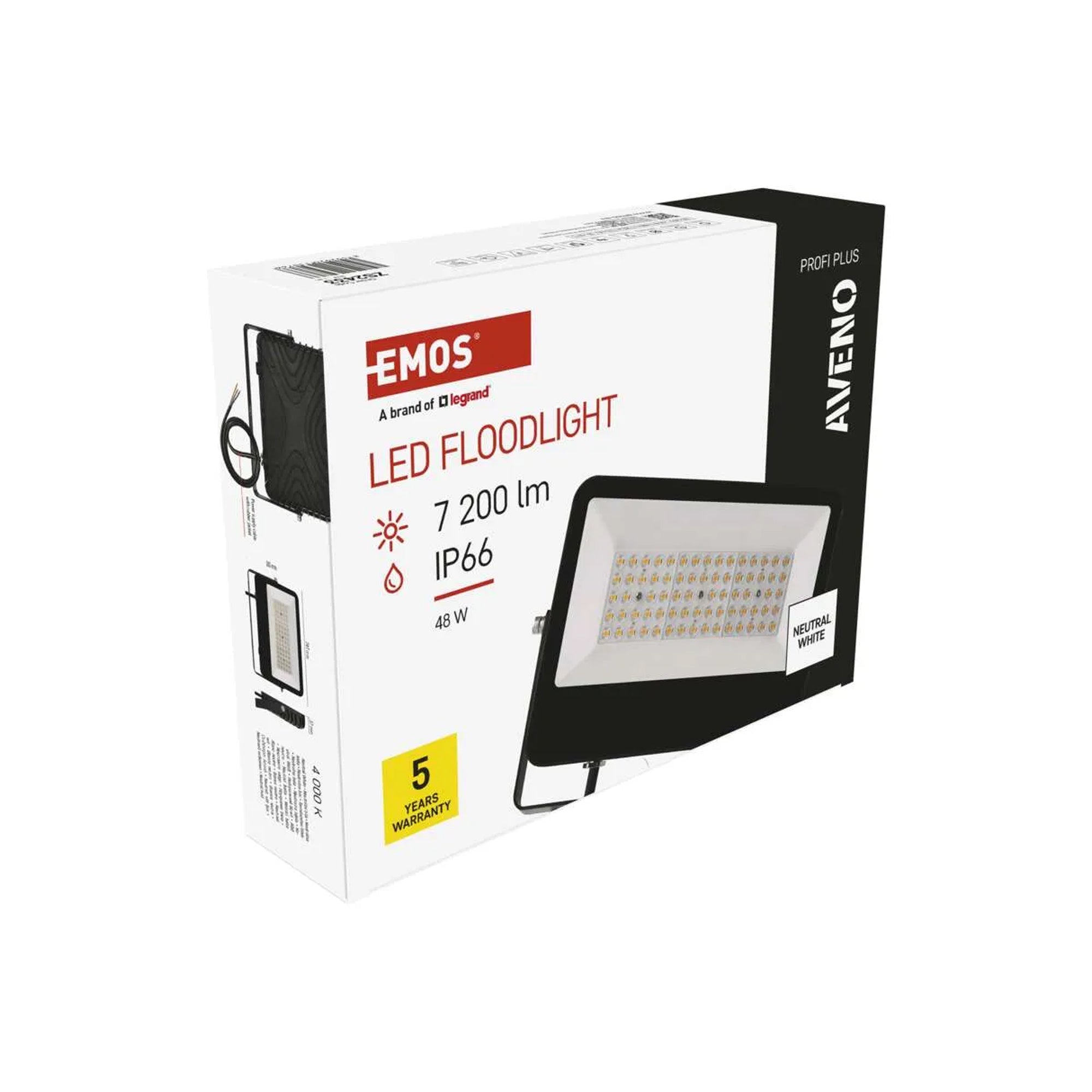 AVENO professional LED spotlight, 48W, 7200lm, 4000K