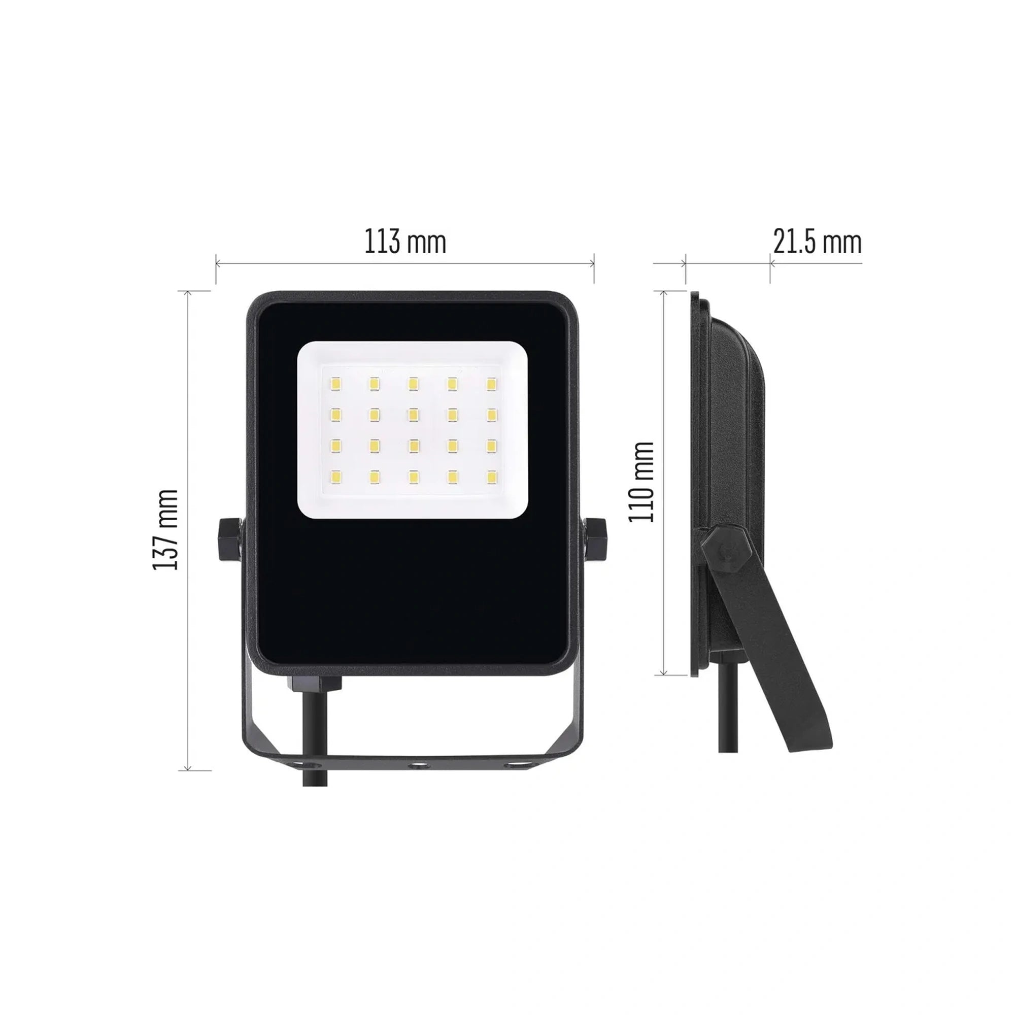 LED reflektor VISIO, crni, 10W, 1500lm, 4000K, IP65