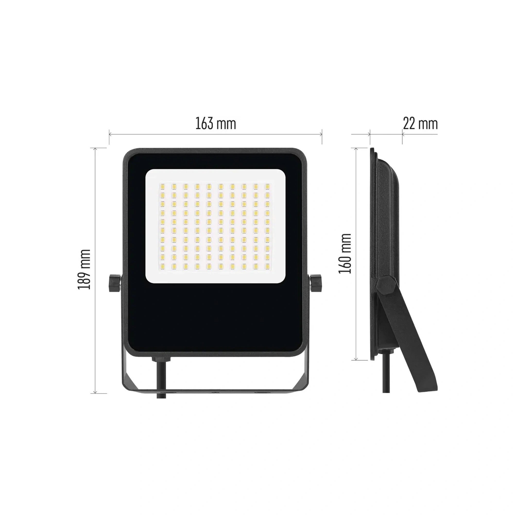 LED reflektor VISIO, crni, 50W, 7500lm, 4000K, IP65