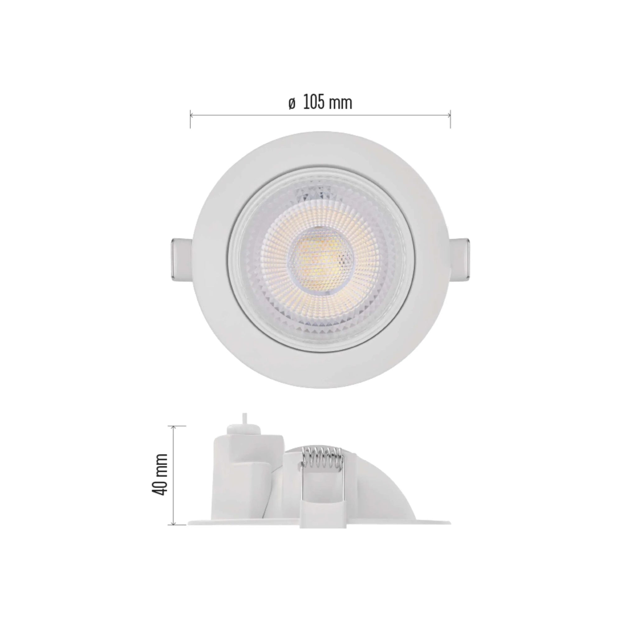 GERI LED ugradbena svjetiljka, bijela, 6.5W, CCT, IP20, Ø105mm