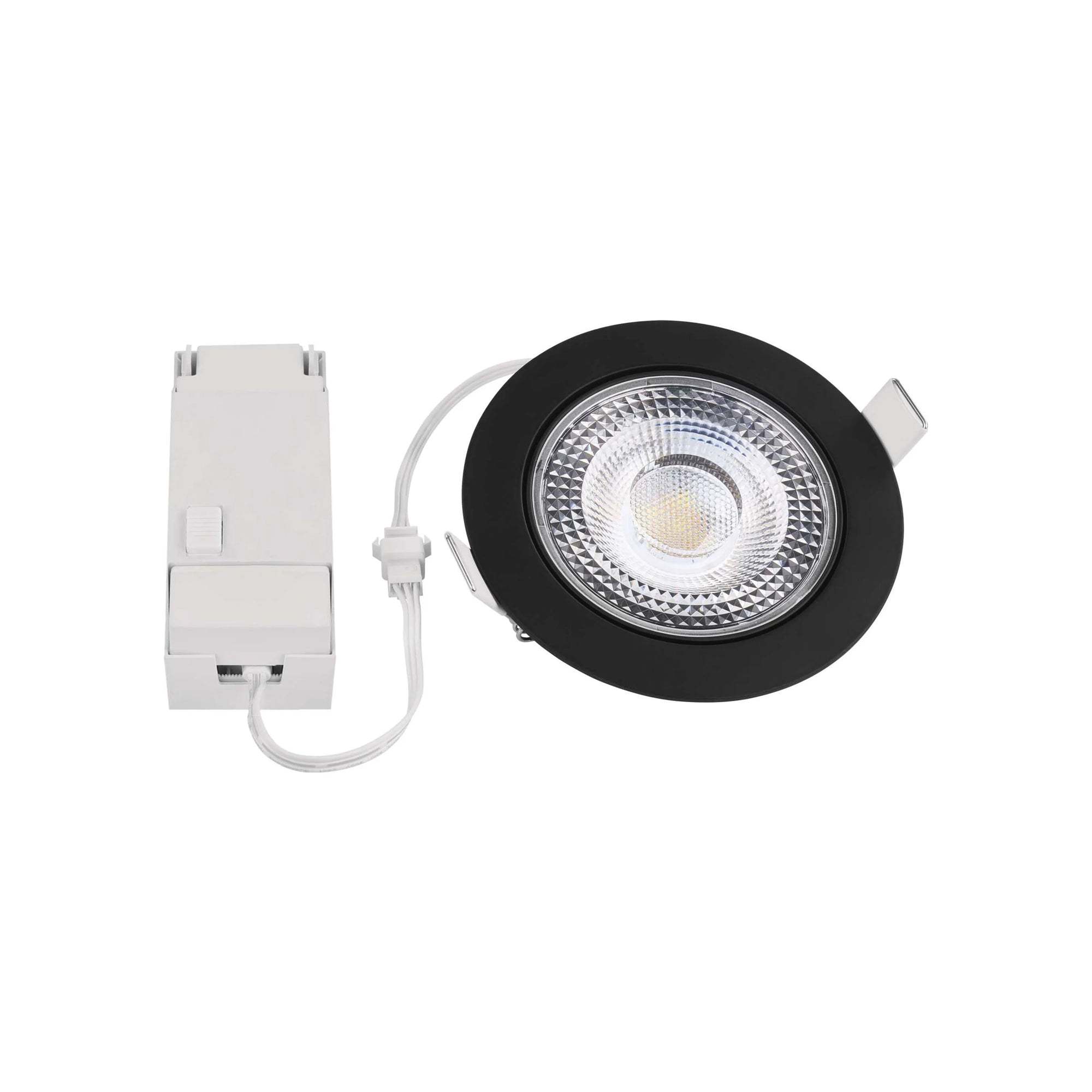 GERI LED ugradbena svjetiljka, crna, 6.5W, CCT, IP20, Ø105mm