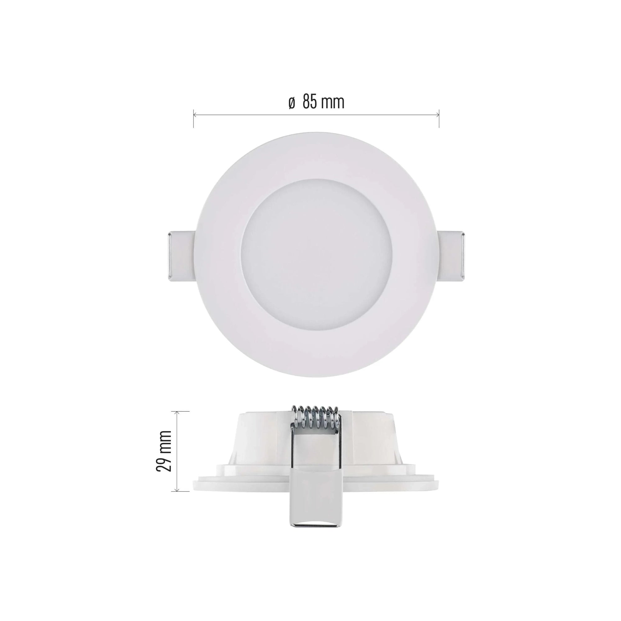 LORI LED ugradbena svjetiljka, bijela, 4.5W, 2700K/4000K, IP65, Ø85mm