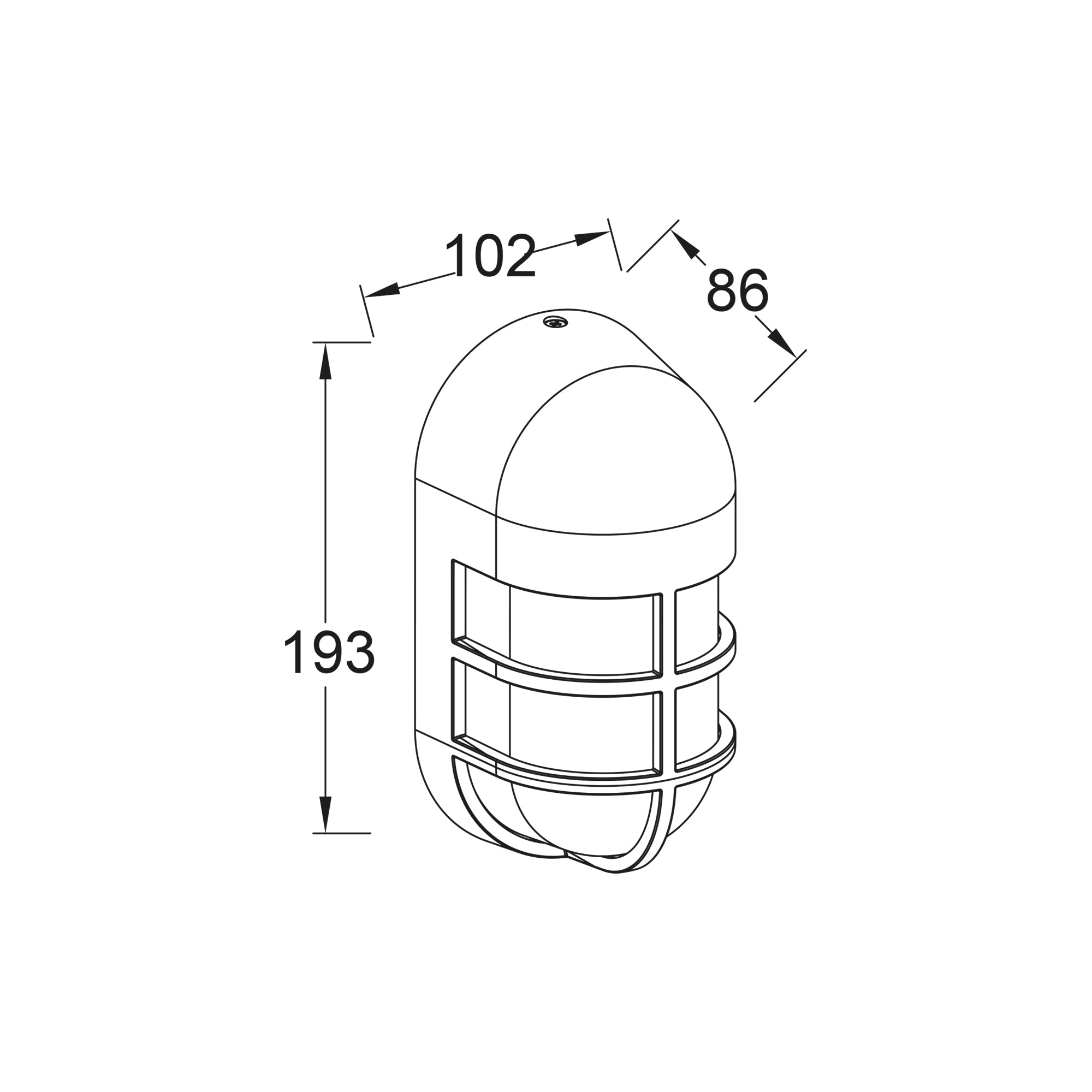 BULLO LED zidna svjetiljka, tamno siva, 14.5W, 3000K, IP54, 193mm