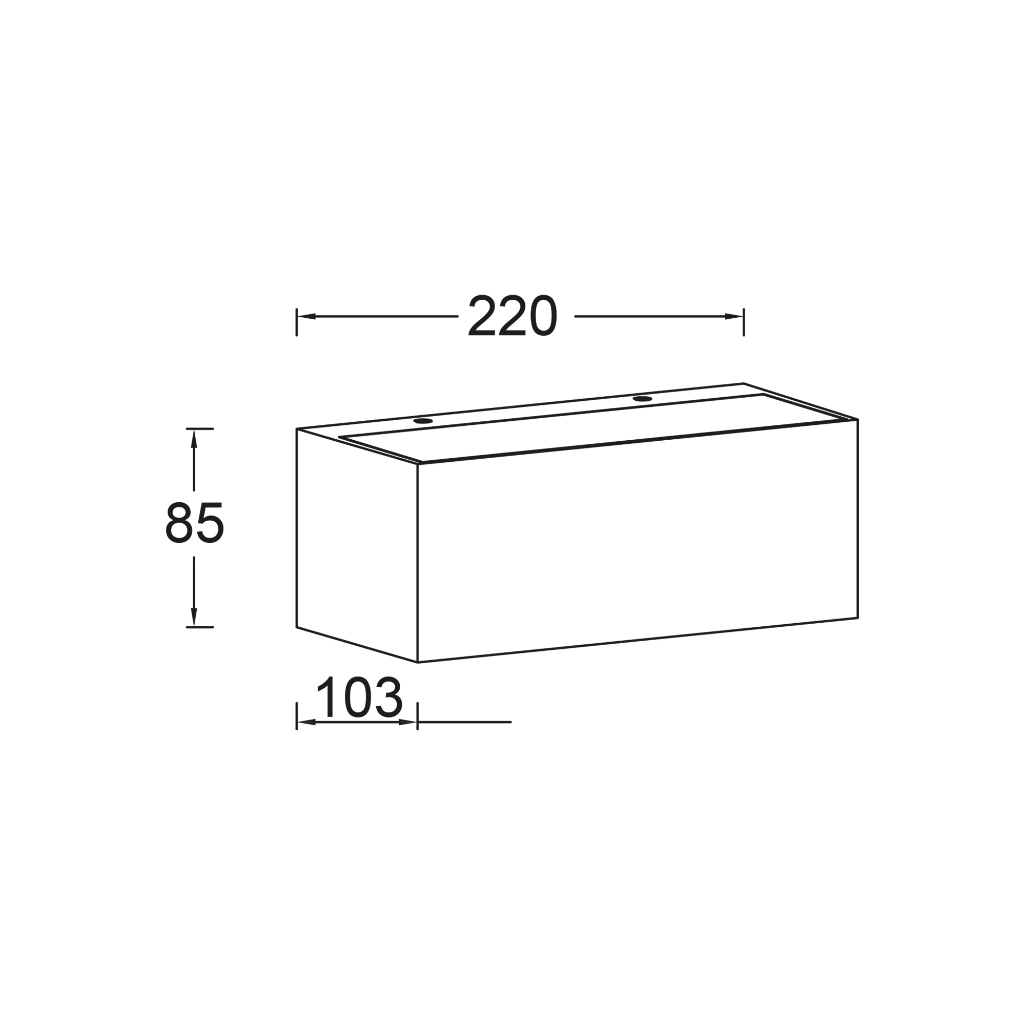 GEMINI LED zidna svjetiljka, mat crna, 21W, 3000K, IP54, 85mm