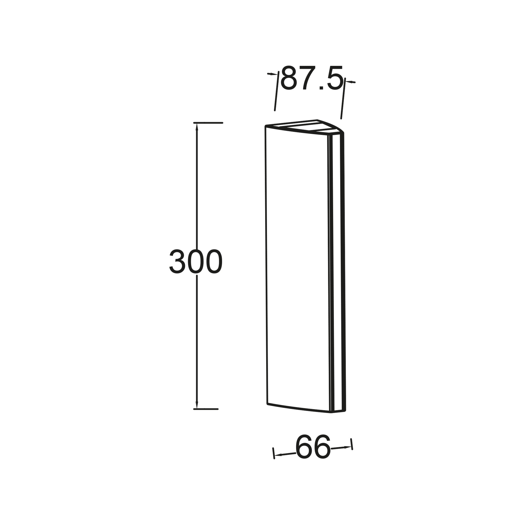 LEO LED zidna svjetiljka, tamno siva, 14.5W, 3000K, IP54, 300mm