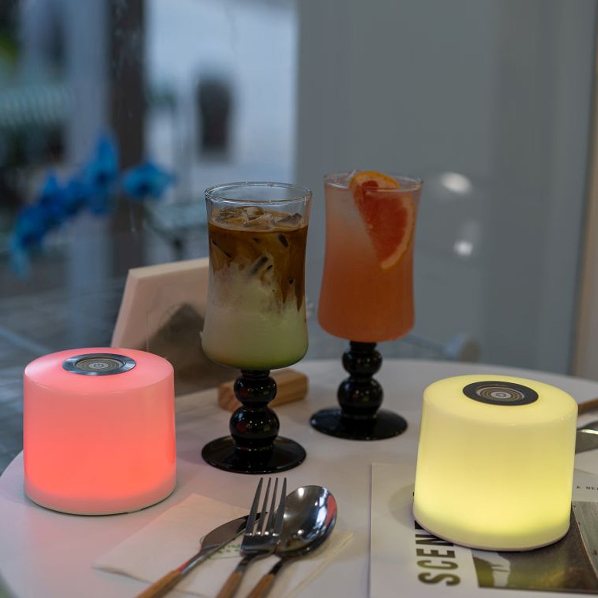 NOMA+ LED stolna lampa, pametna, bijela, 2.3W, CCT+RGB, IP44, 85mm