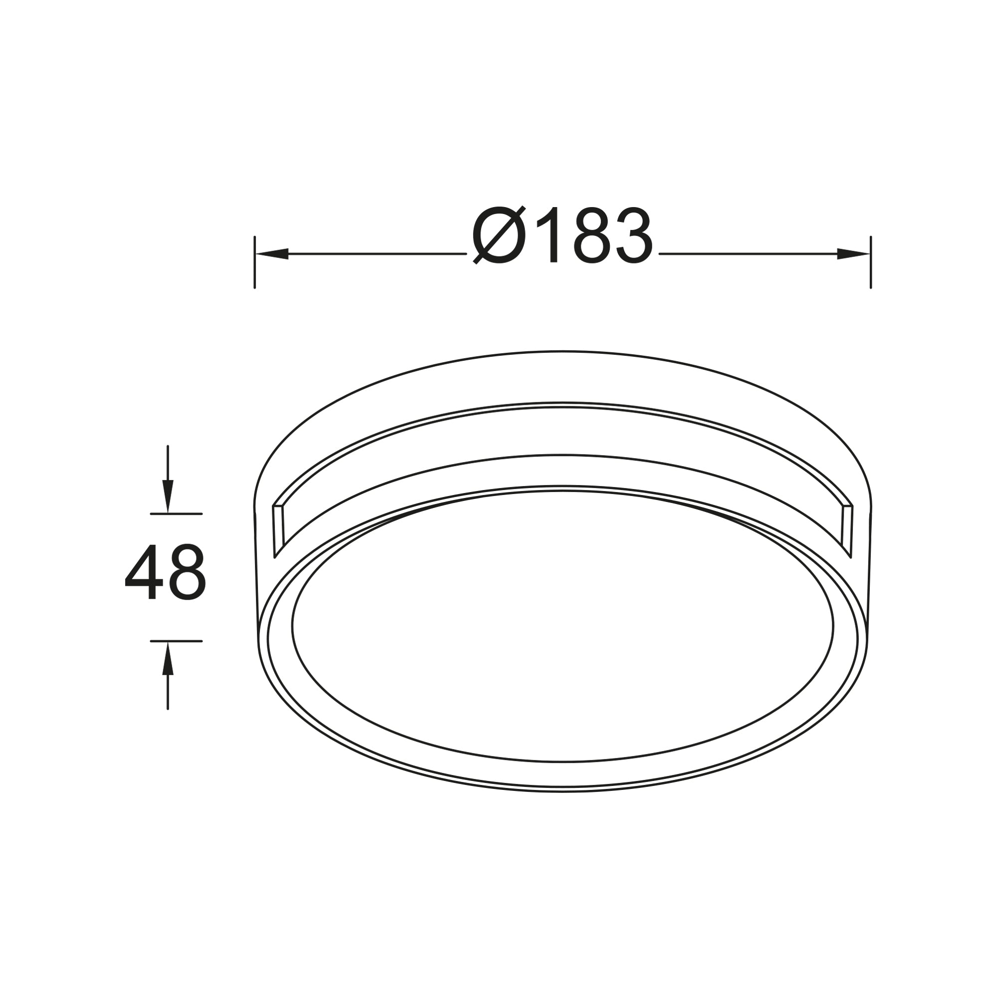 ROLA LED stropna svjetiljka, tamno siva, 11.6W, 3000K, IP54, Ø183mm