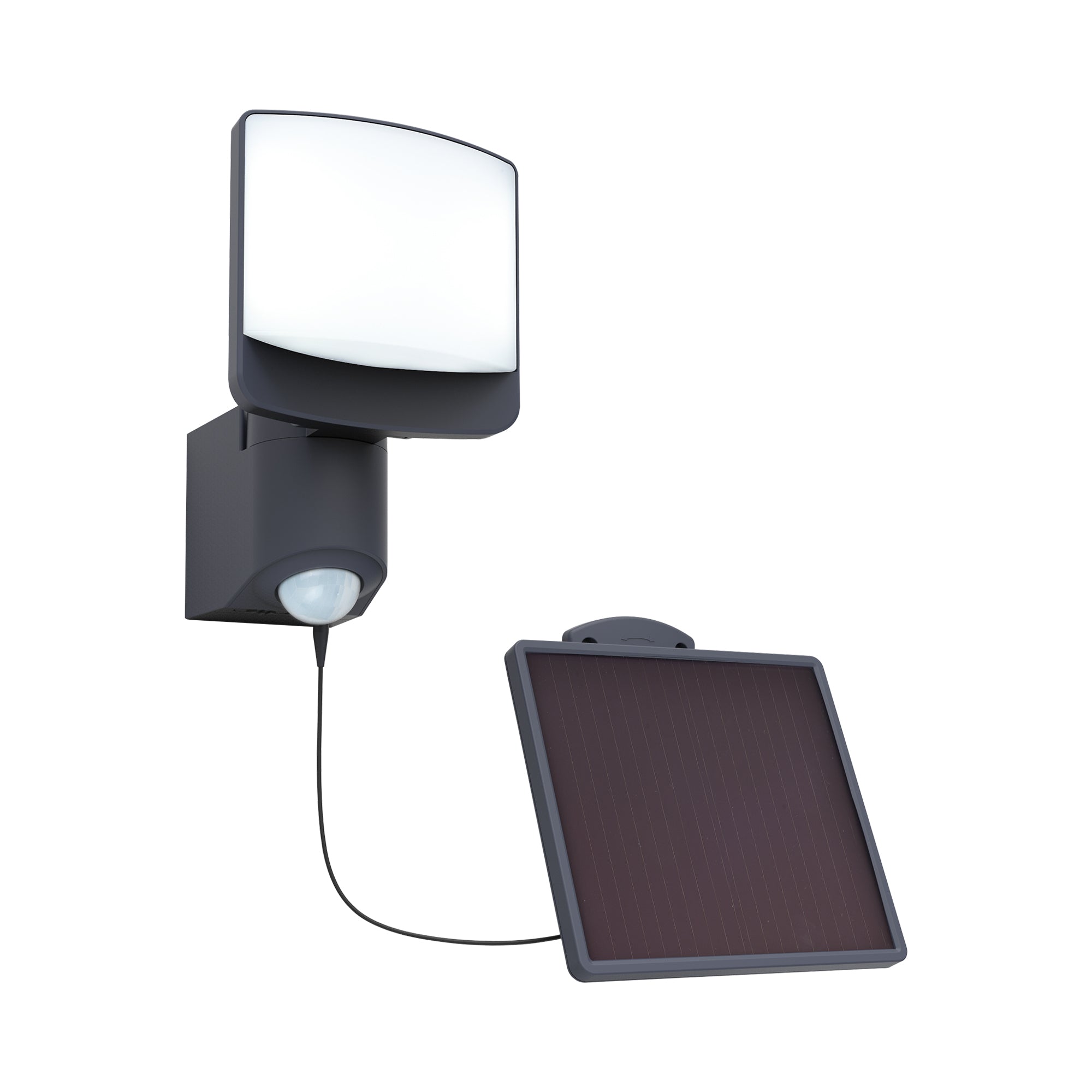 SUNSHINE LED solarni reflektor, senzor pokreta, tamno siva, 7W, 5000K, IP54, 184.5mm