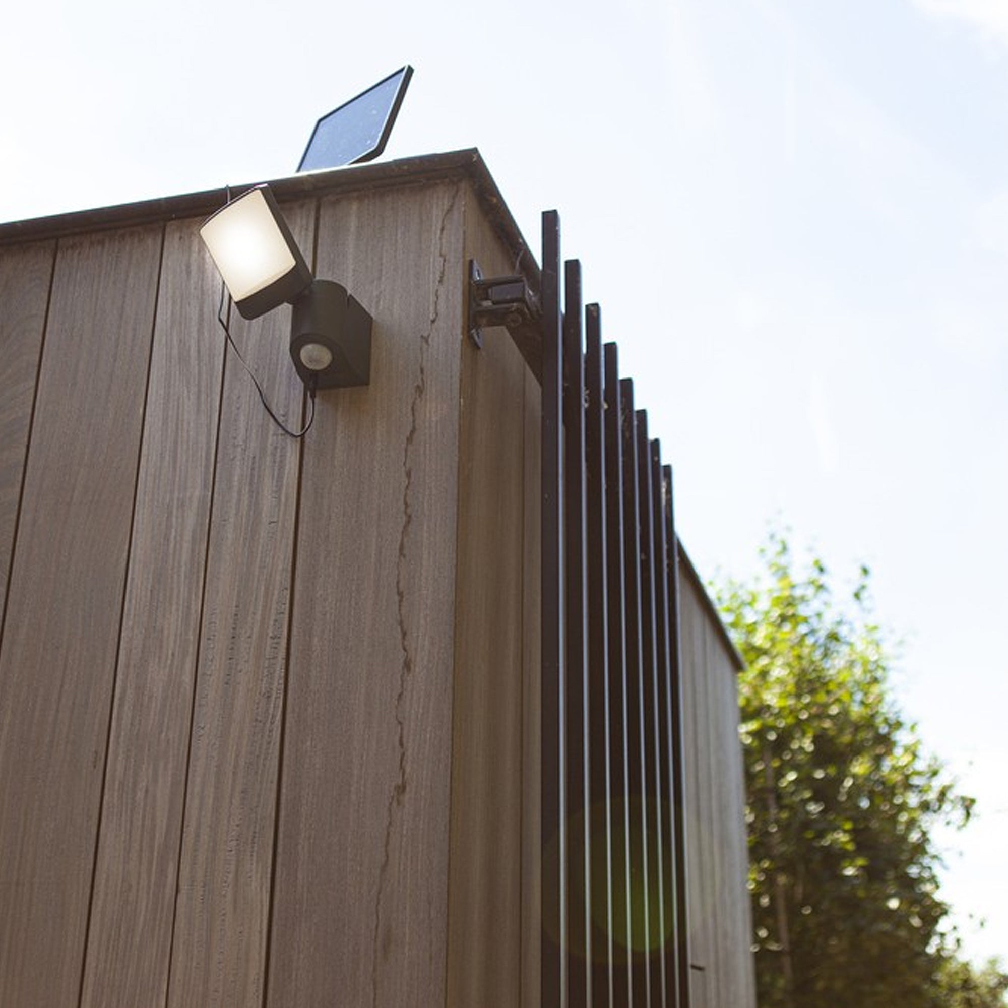 SUNSHINE LED solarni reflektor, senzor pokreta, tamno siva, 7W, 5000K, IP54, 184.5mm