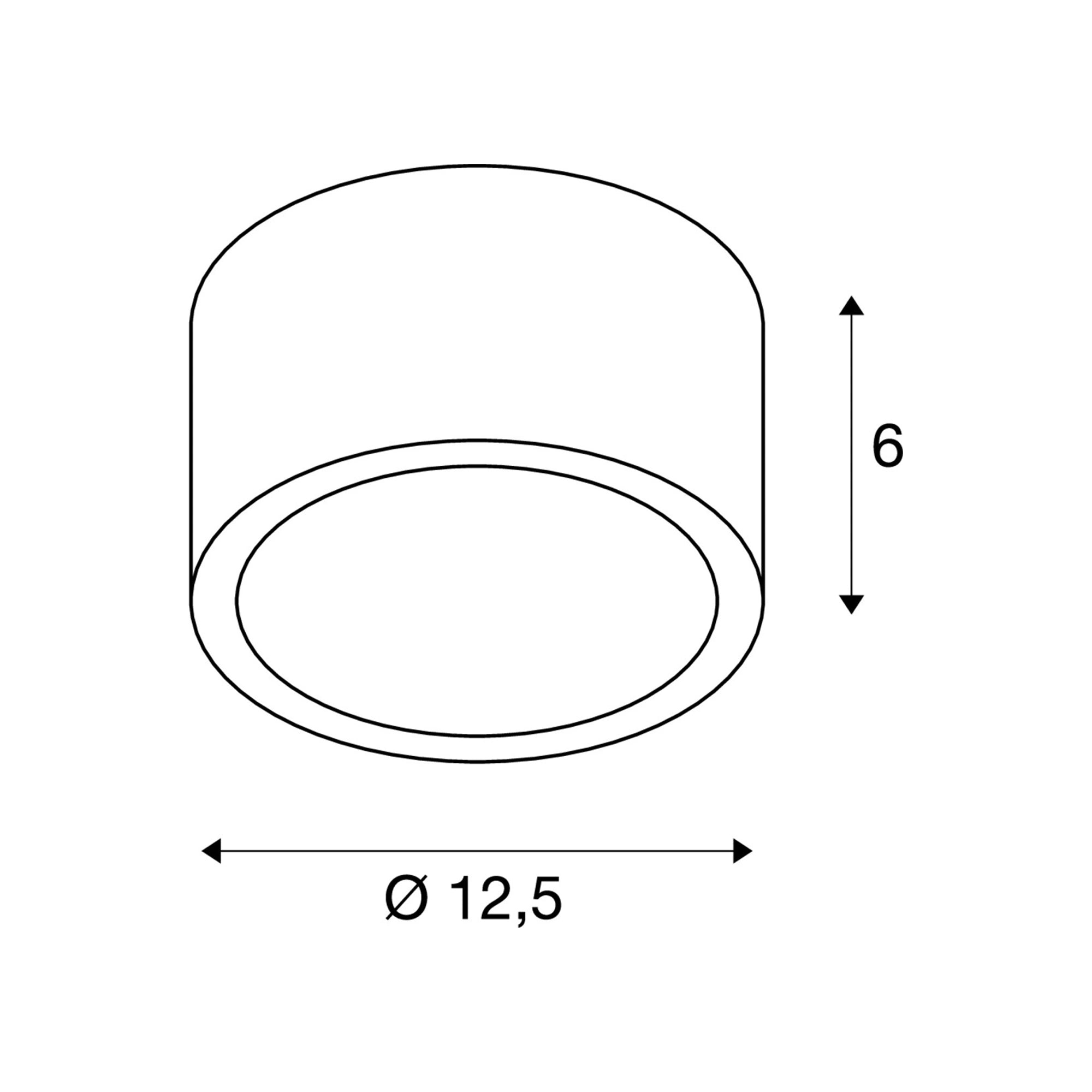 Stropna svjetiljka ROX, aluminij, 1xGX53, IP44