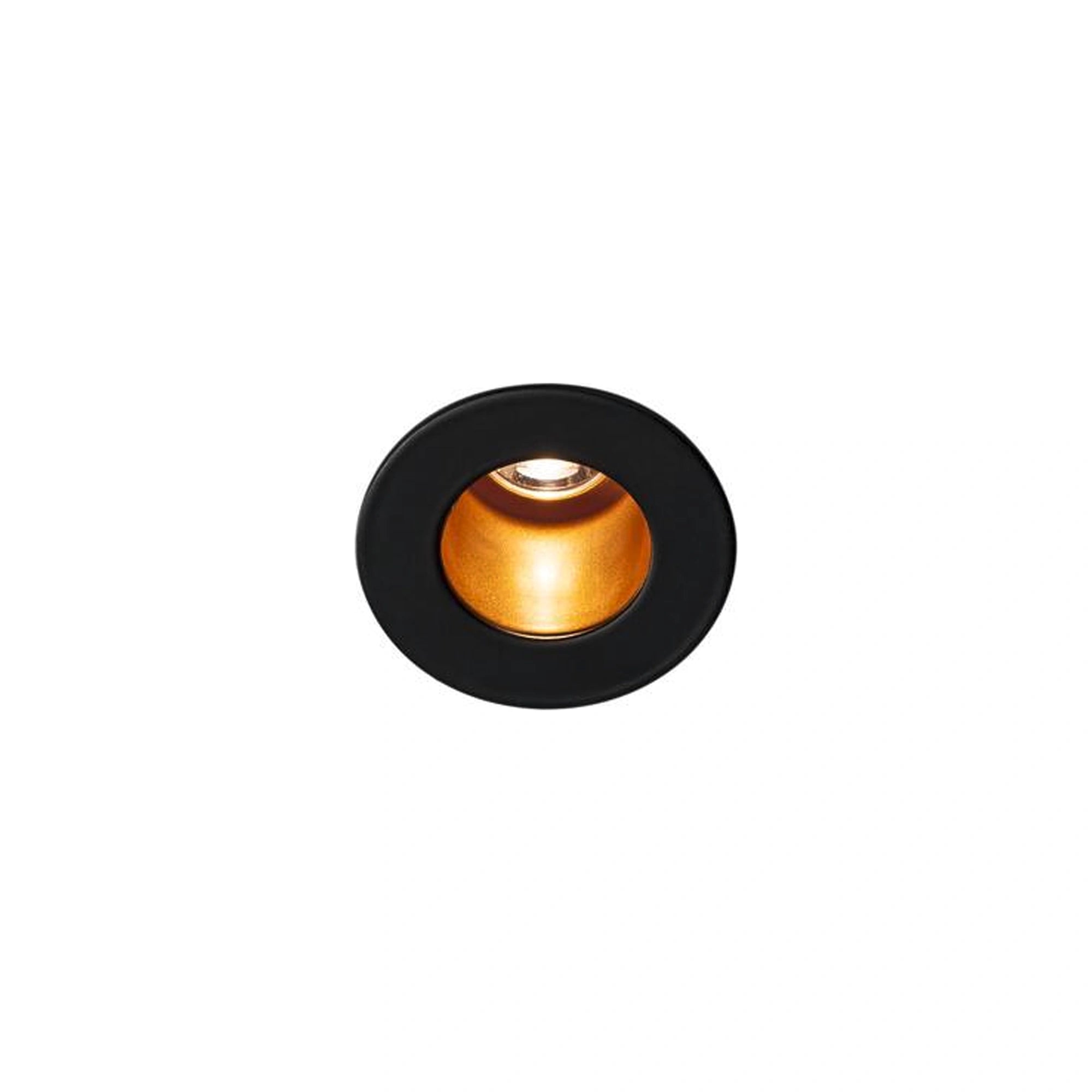 LED ugradbena svjetiljka HORN MINI, stropna, crno/zlatna, 1W, 2900K, IP20