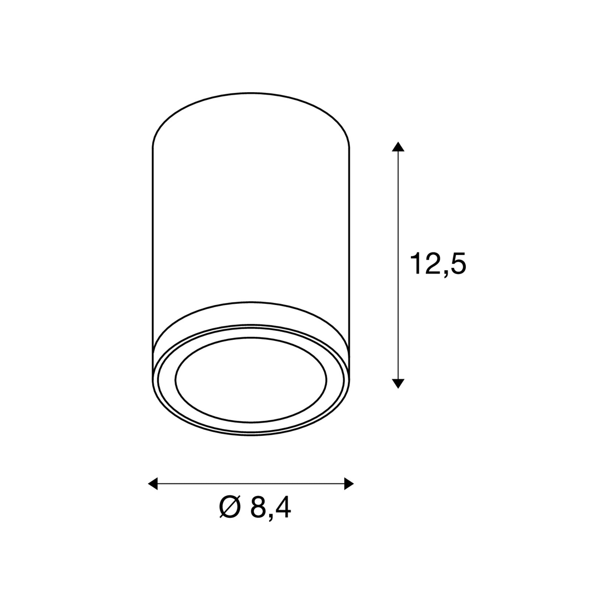 LED stropna svjetiljka ENOLA ROUND S, antracit, 9W, 3000/4000K, IP65
