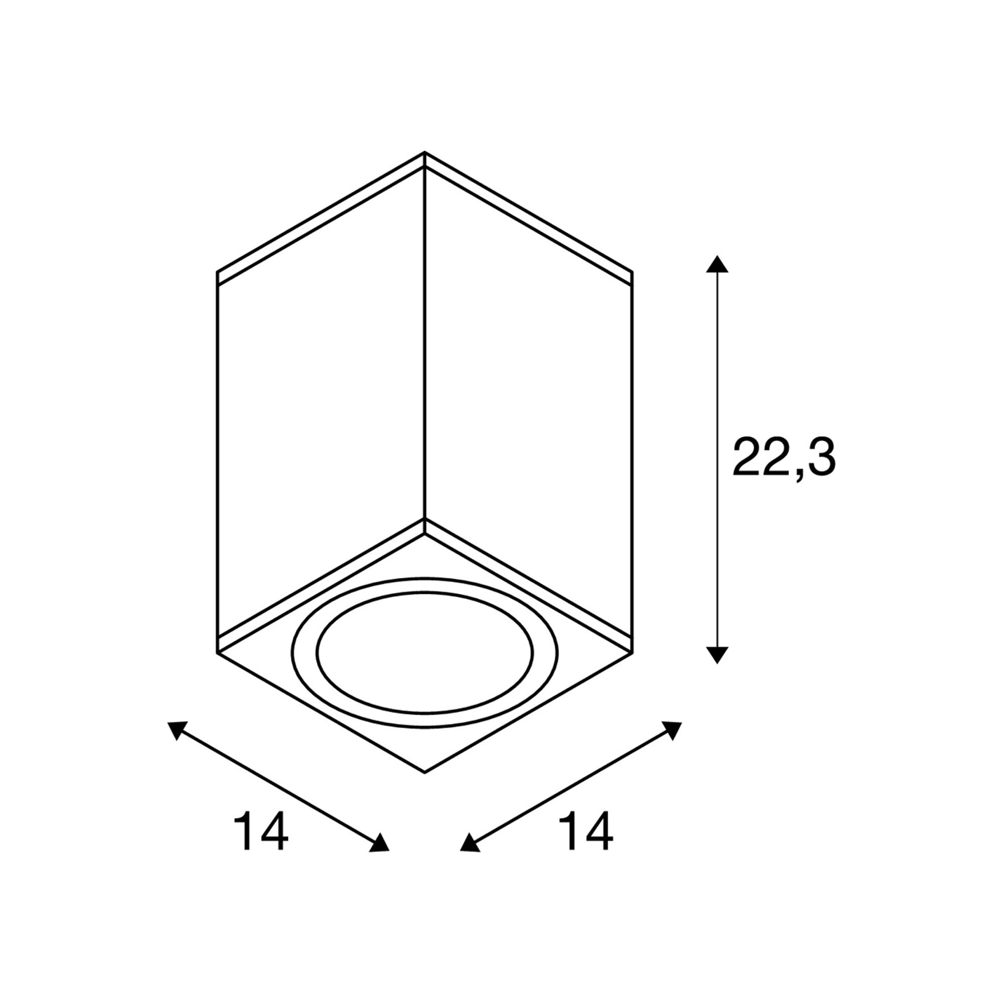 LED stropna svjetiljka ENOLA SQUARE L, antracit, 36W, 3000/4000K, IP65