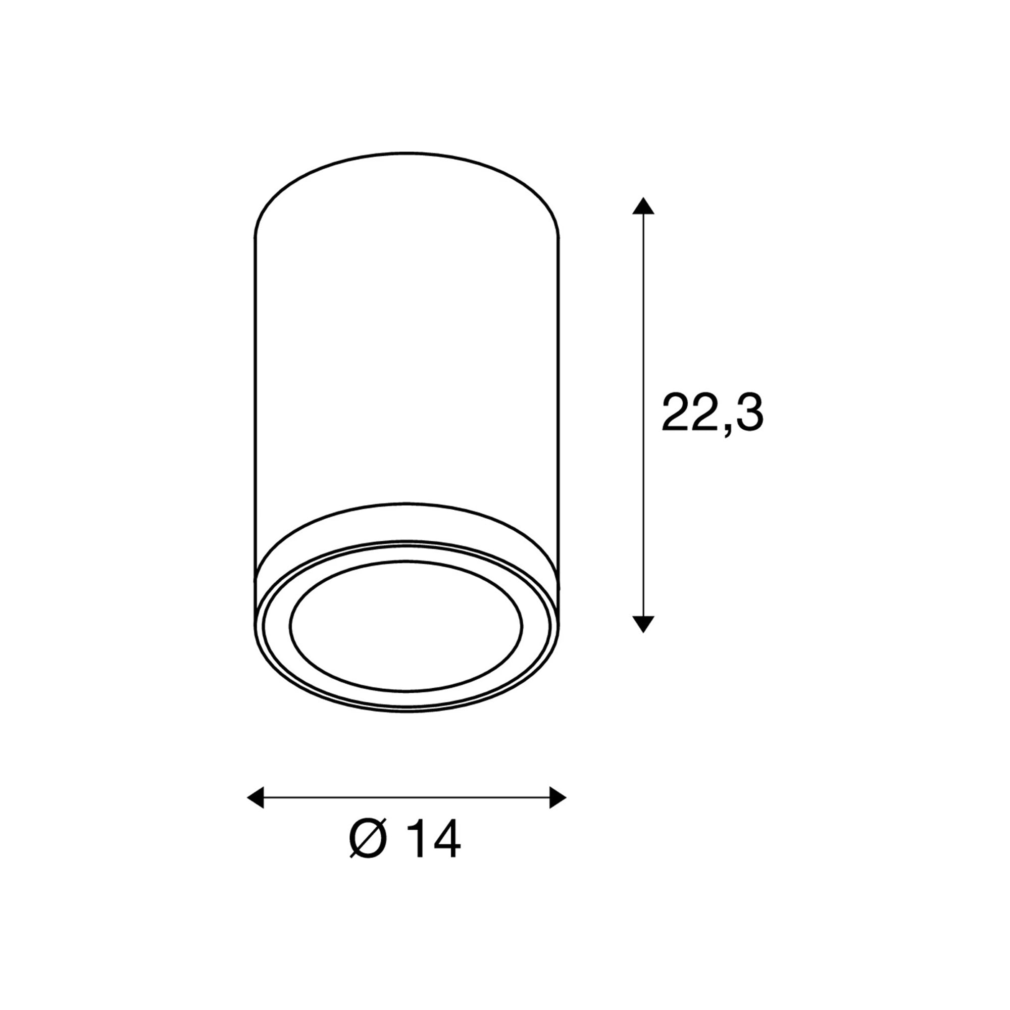 LED stropna svjetiljka ENOLA ROUND L, antracit, 36W, 3000/4000K, IP65