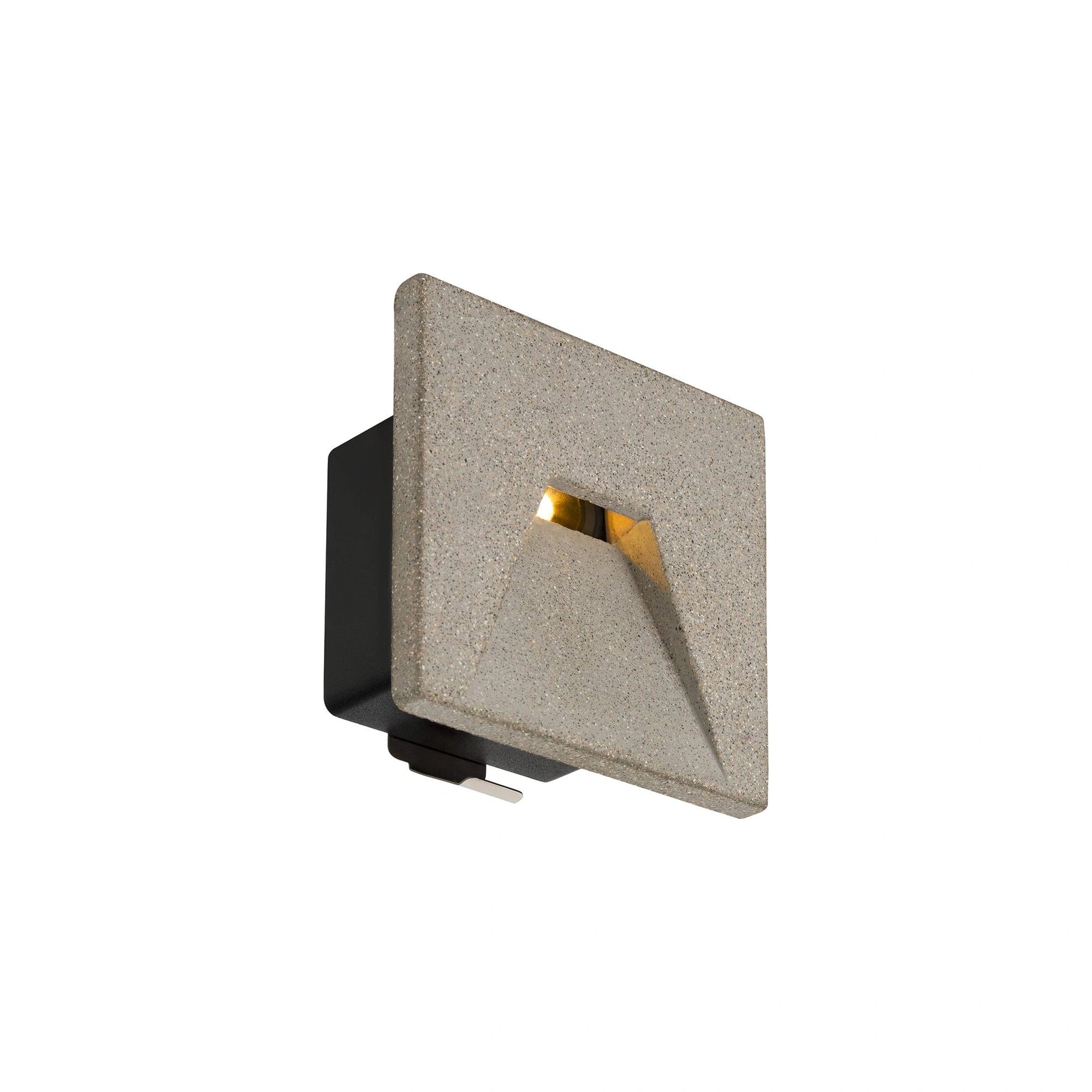 LED zidna svjetiljka CONCRETO WING, ugradbena, siva/crna, 3.2W, 3000K, IP65