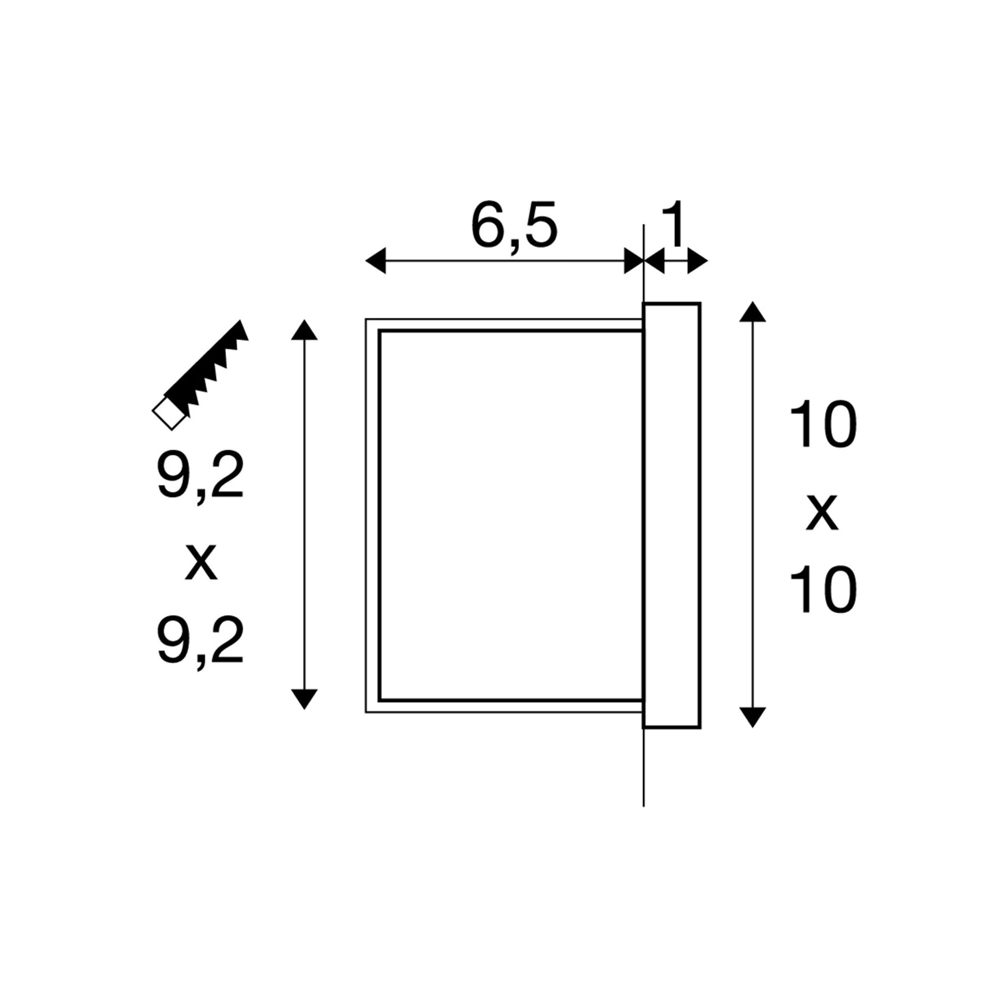 LED zidna svjetiljka CONCRETO WING, ugradbena, siva/crna, 3.2W, 3000K, IP65
