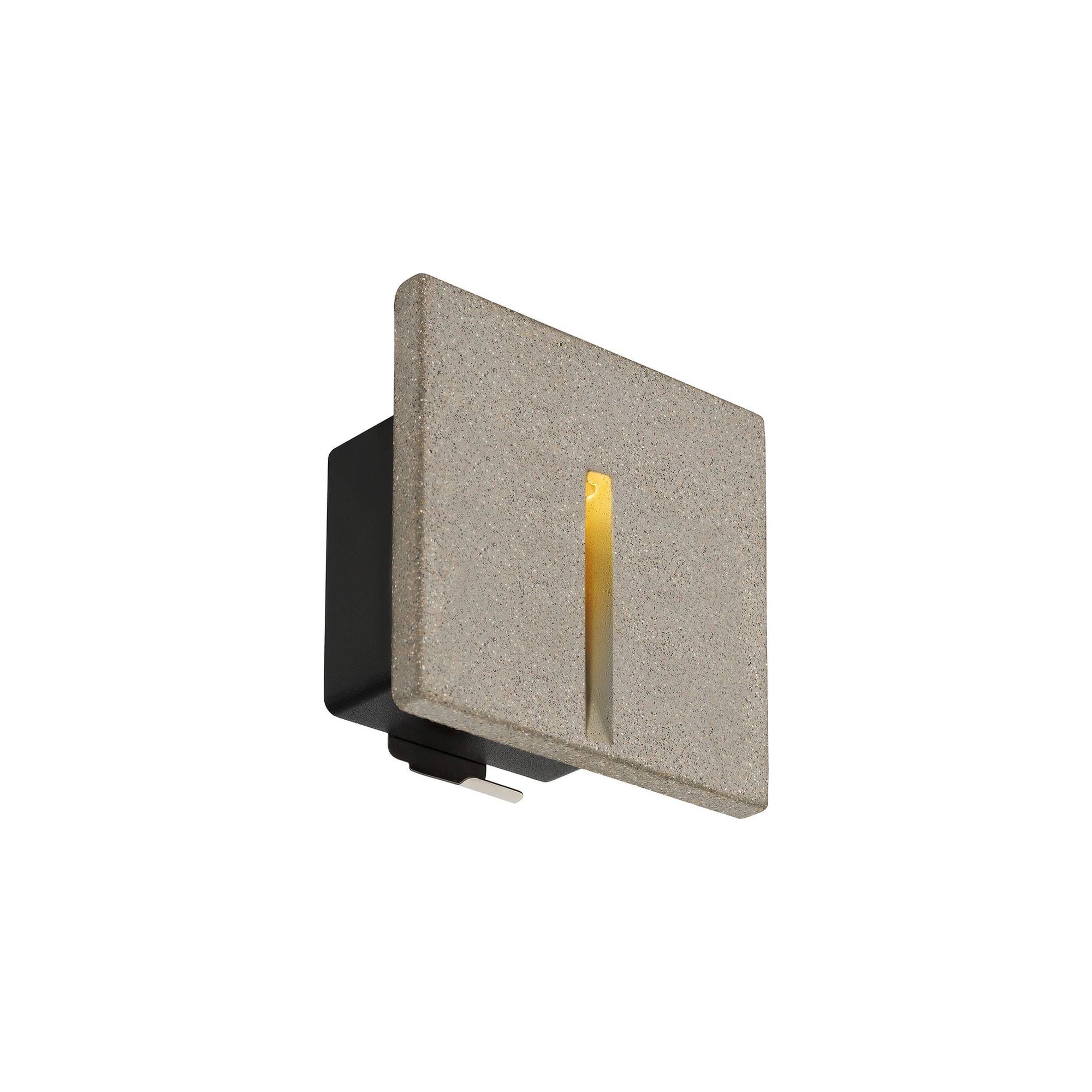 LED zidna svjetiljka CONCRETO CUT, ugradbena, siva/crna, 3.2W, 3000K, IP65