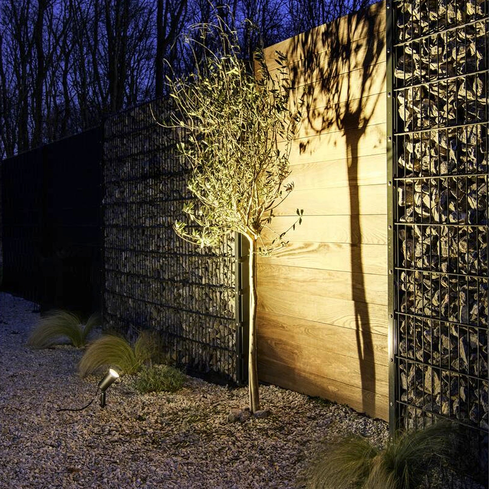 LED vrtna spot svjetiljka SYNA PLANT, ubodna, crna, 6W, 3000K, IP65