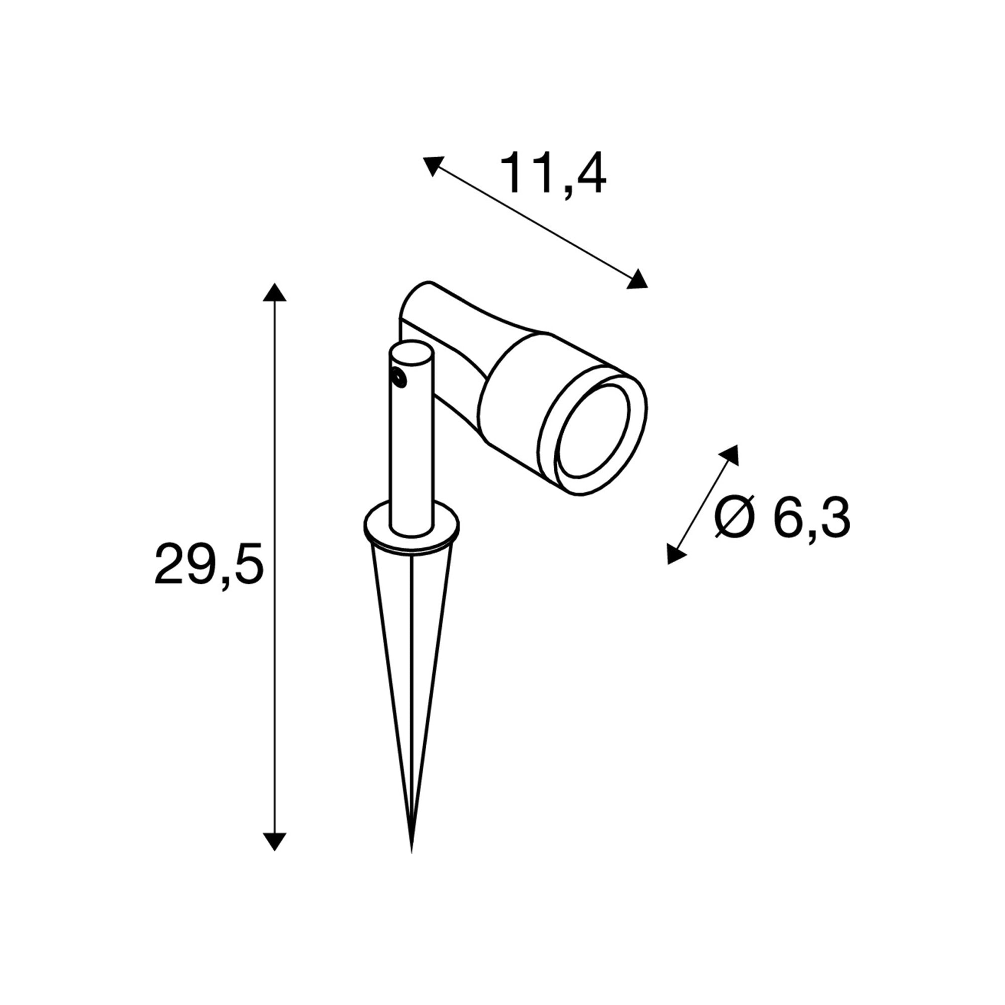 LED vrtna spot svjetiljka SYNA GARDEN, ubodna, antracit, 6W, 3000K, IP65