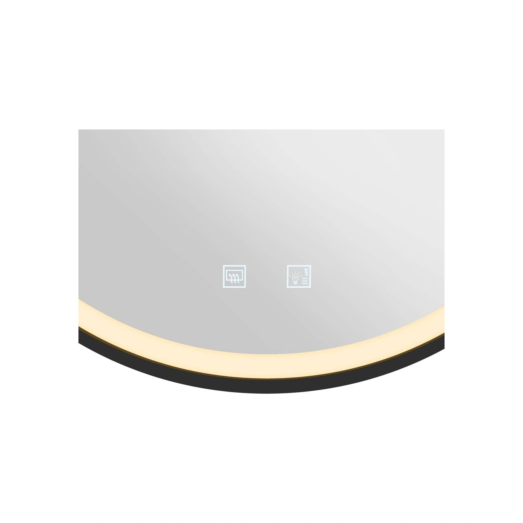 LED ogledalo TRUKKO 60, okruglo, prozirno/crno, 25W, CCT, IP44