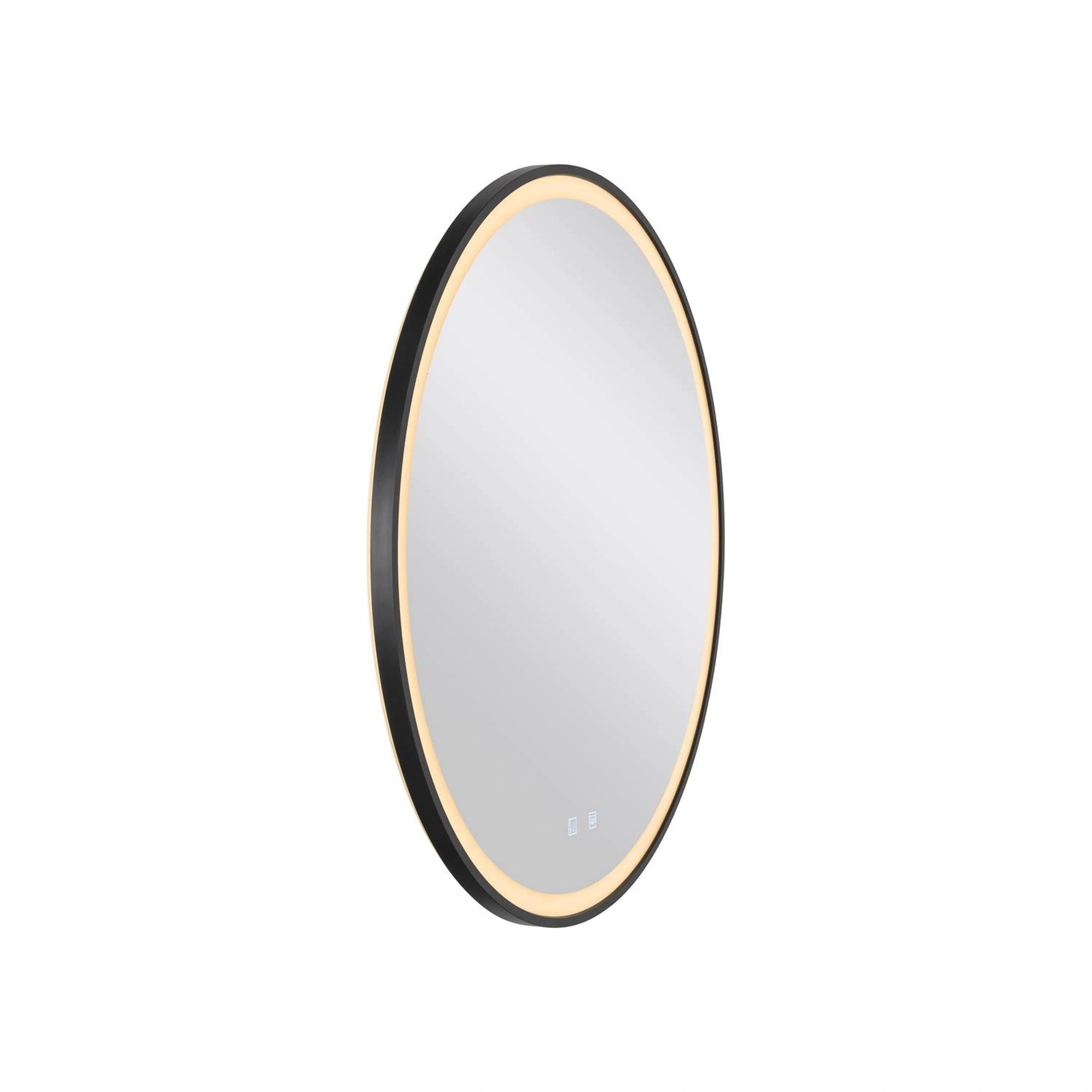 LED ogledalo TRUKKO 80, okruglo, prozirno/crno, 23W, CCT, IP44