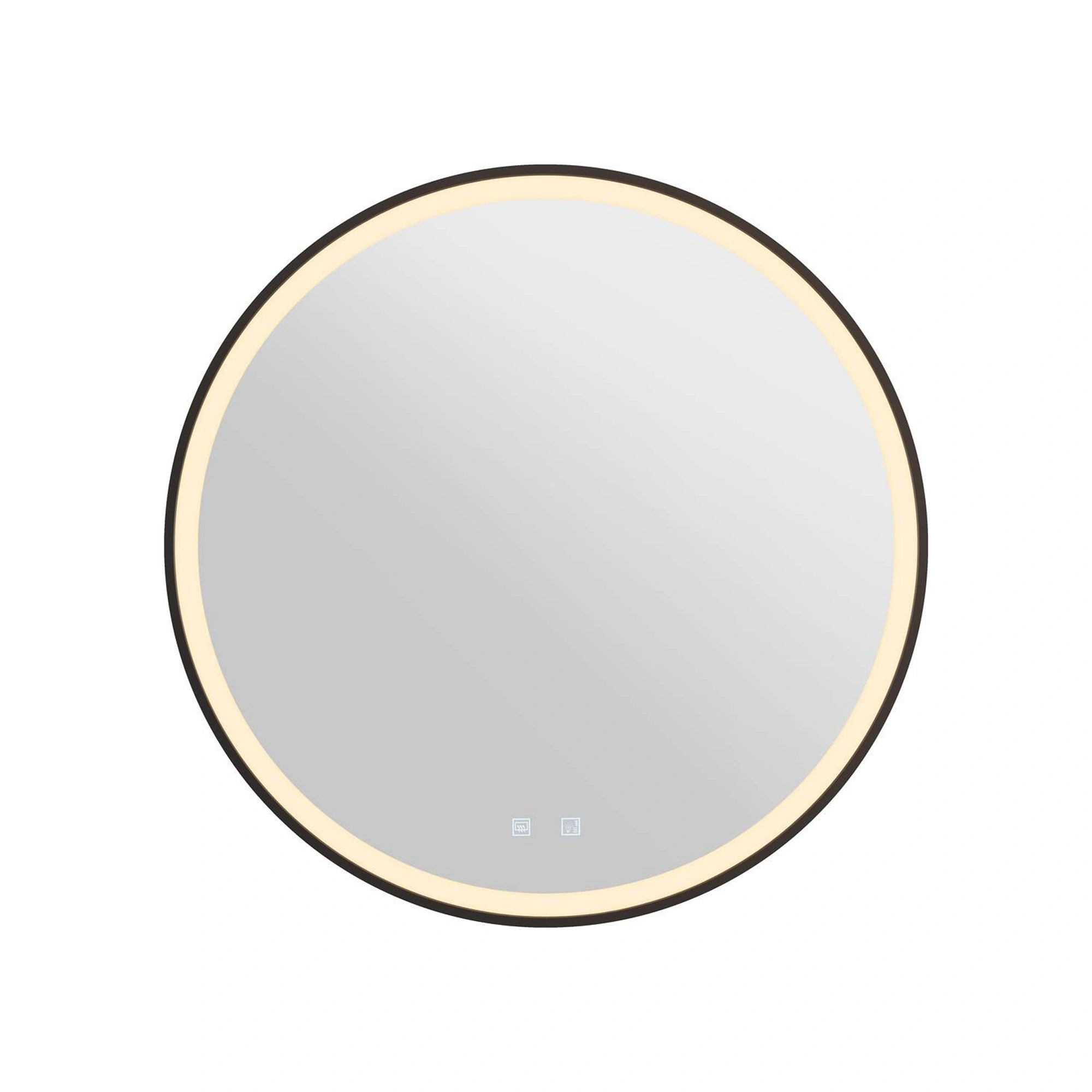 LED ogledalo TRUKKO 80, okruglo, prozirno/crno, 23W, CCT, IP44