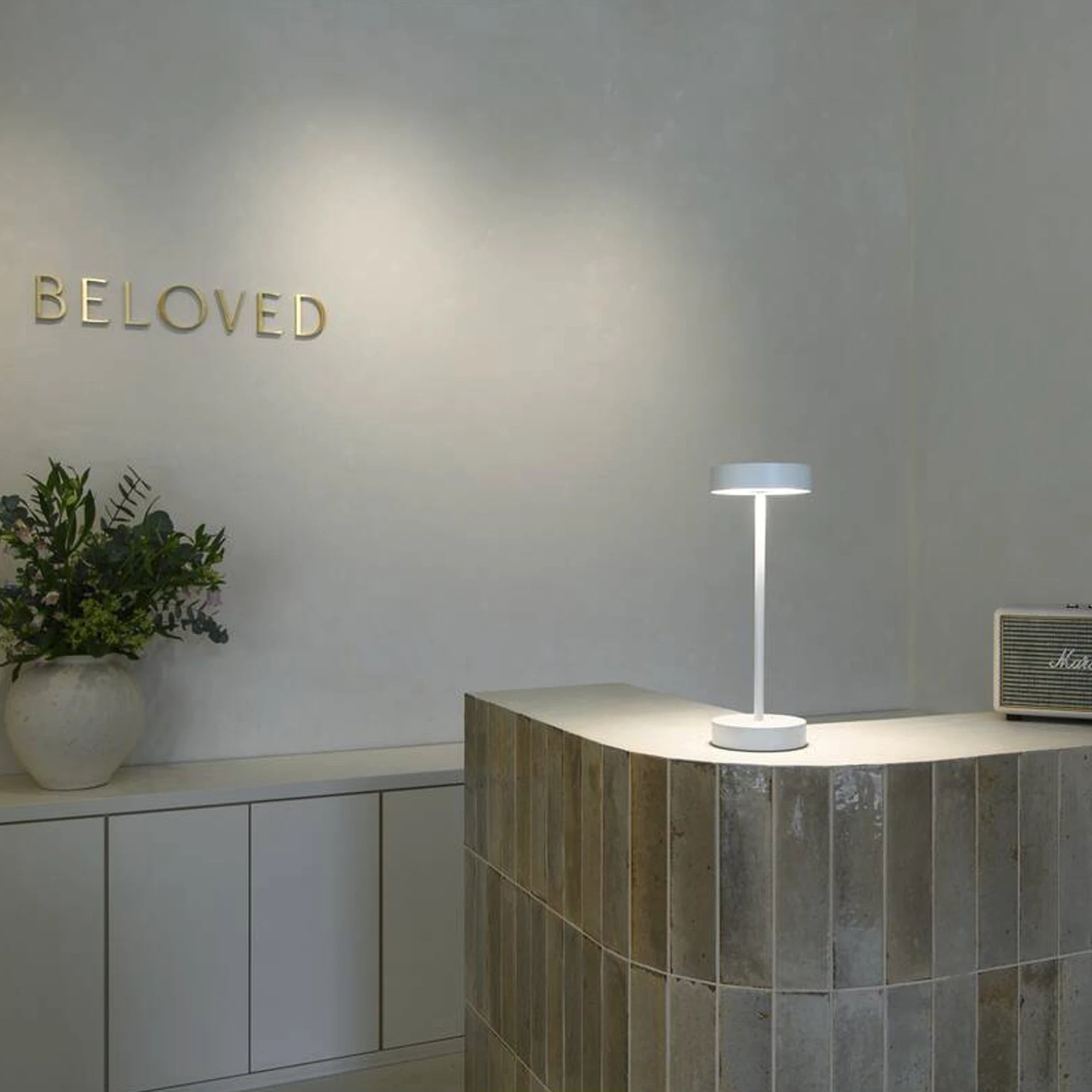 VINOLINA LED stolna lampa, bijela, 2.2W, 2700/3000K, IP54, 323mm