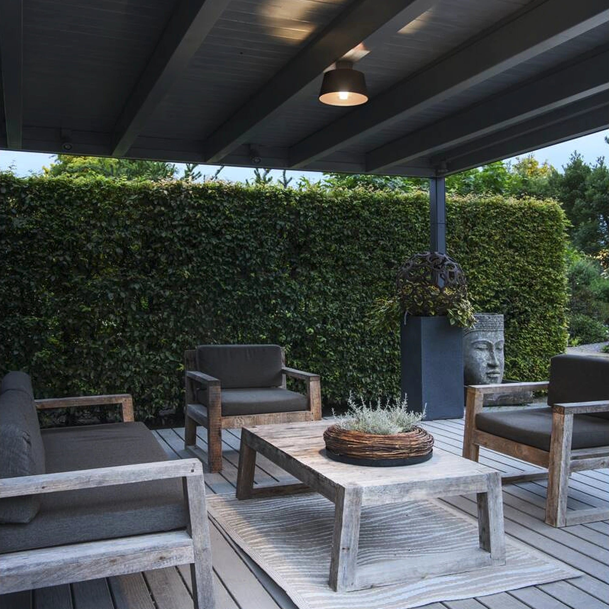 Stropna svjetiljka PHOTONI, crna, 1xE27, IP65