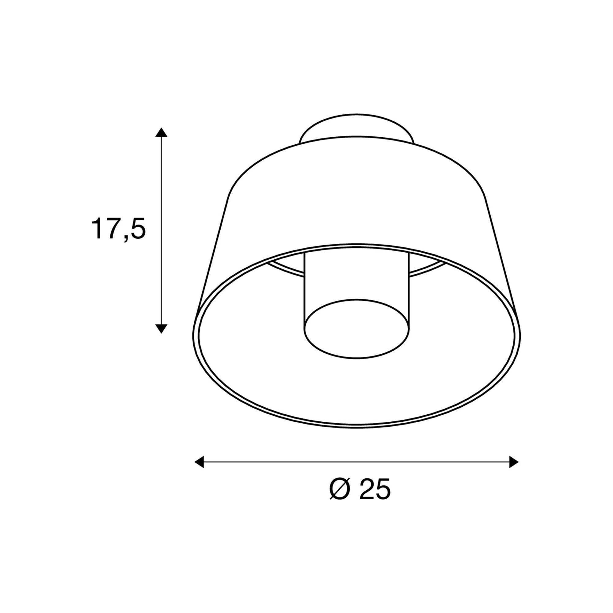 Stropna svjetiljka PHOTONI, crna, 1xE27, IP65