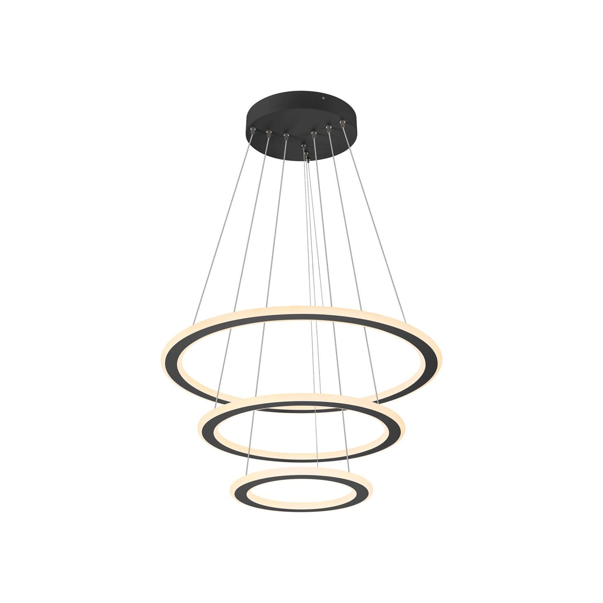 LED luster ONE FLAT, crni, DALI, 58W, 2700/3000K, IP20