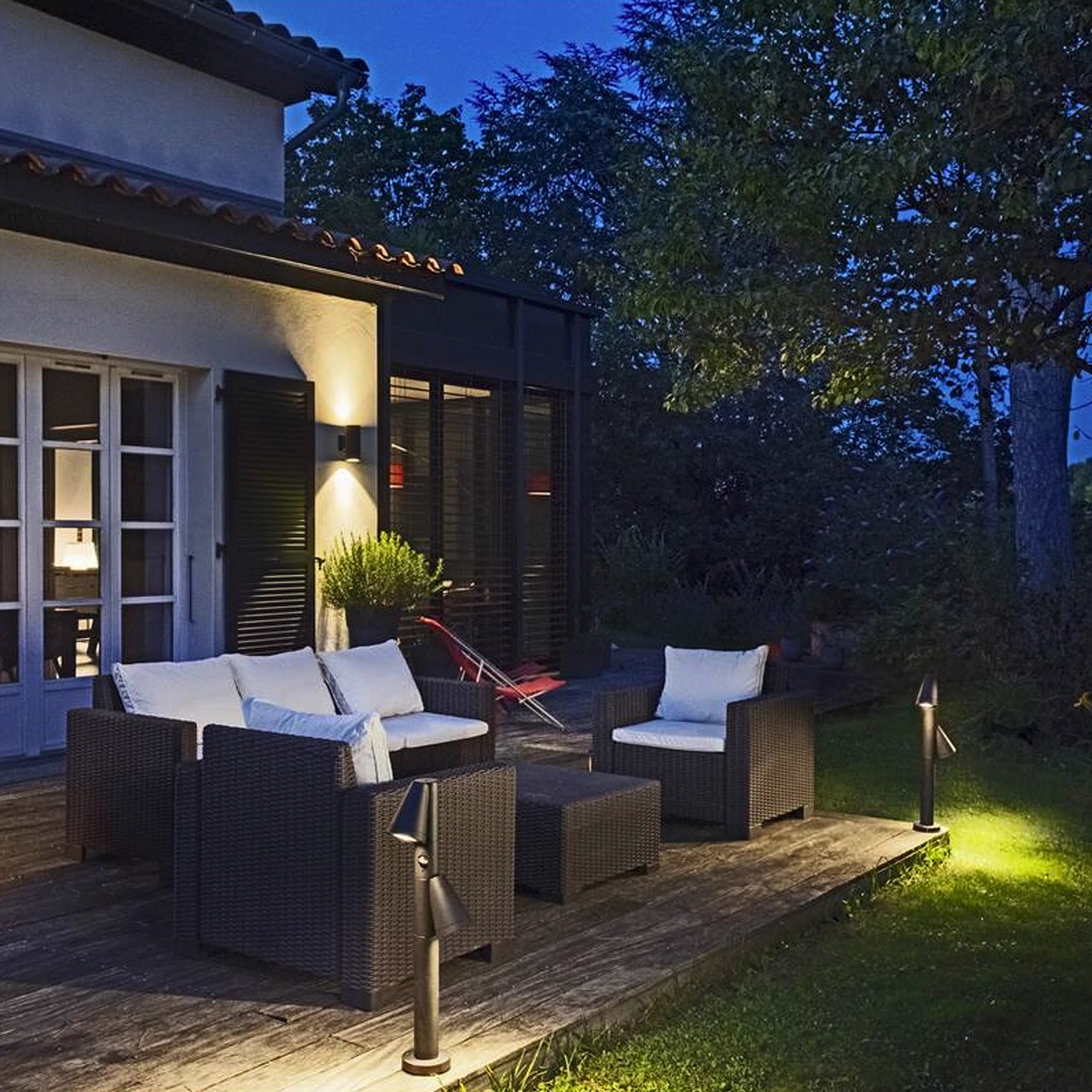 T-TUBE 70 vrtna svjetiljka, senzor pokreta, crna, 2xGU10, IP44, 700mm