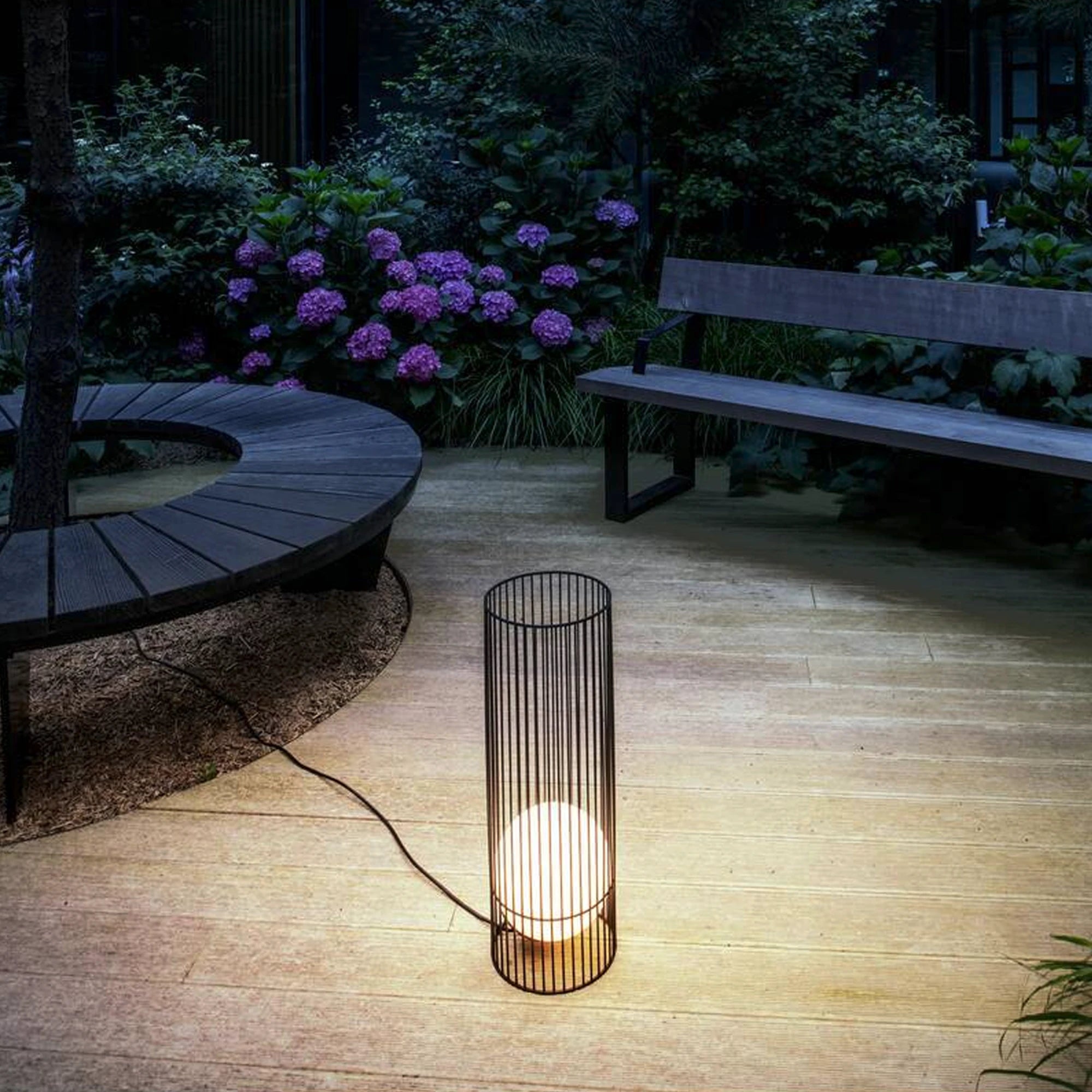 GRID SUN LED vrtna svjetiljka, crna, 8W, 2700K, IP44/IP65, 600mm