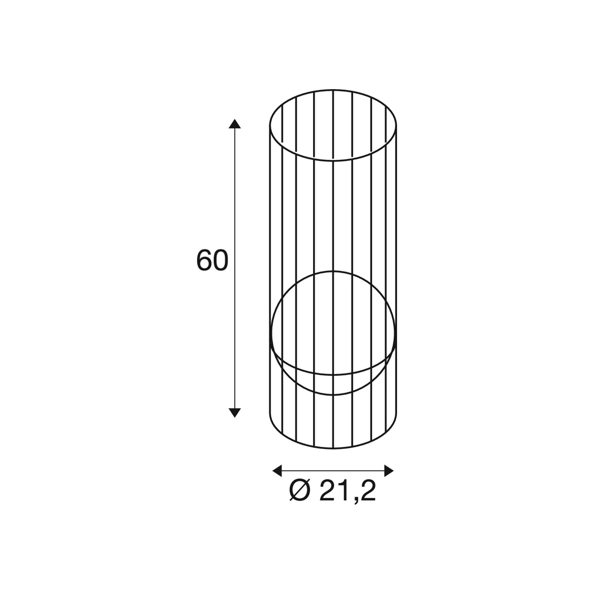 GRID SUN LED vrtna svjetiljka, crna, 8W, 2700K, IP44/IP65, 600mm