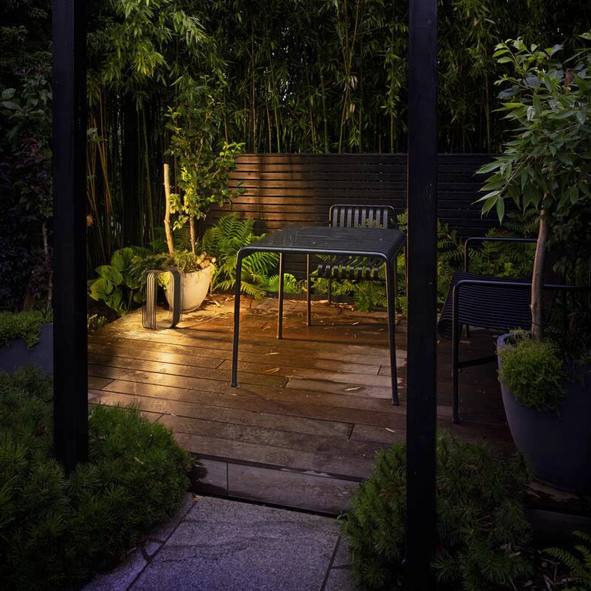 GRID CUBE LED vrtna svjetiljka, crna, 8W, 2700K, IP44/IP65, 400mm