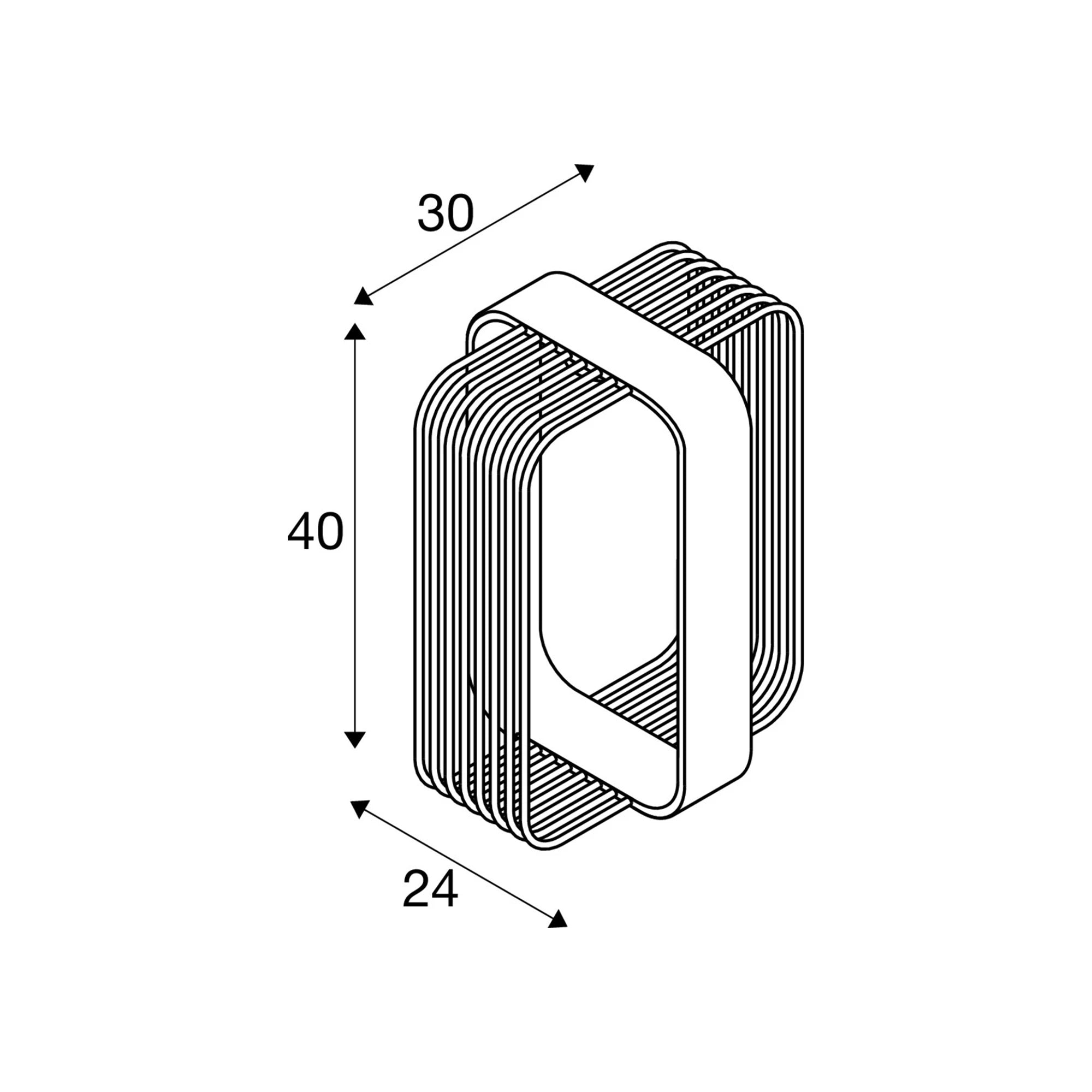 GRID CUBE LED vrtna svjetiljka, crna, 8W, 2700K, IP44/IP65, 400mm