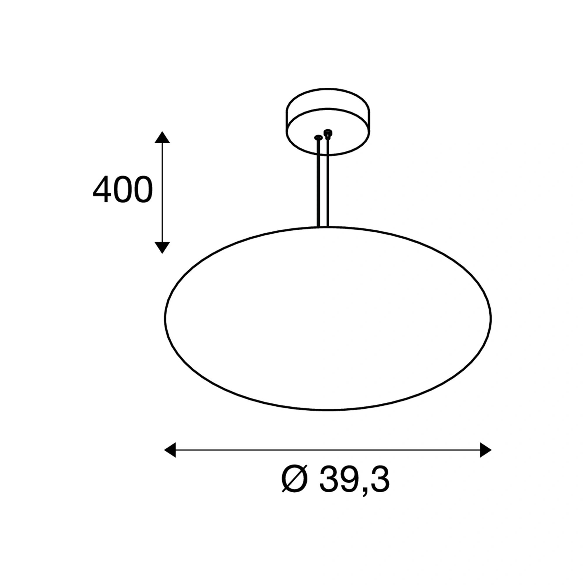 Visilica OLYPSO 40, crna, 1xE27, IP20