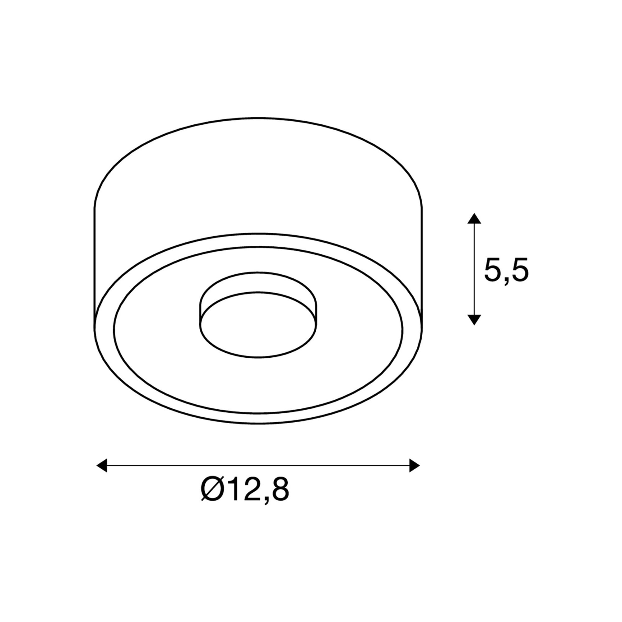 LED stropna svjetiljka OCCULDAS 13, bijela, 15W, 3000K, IP20, Ø128mm