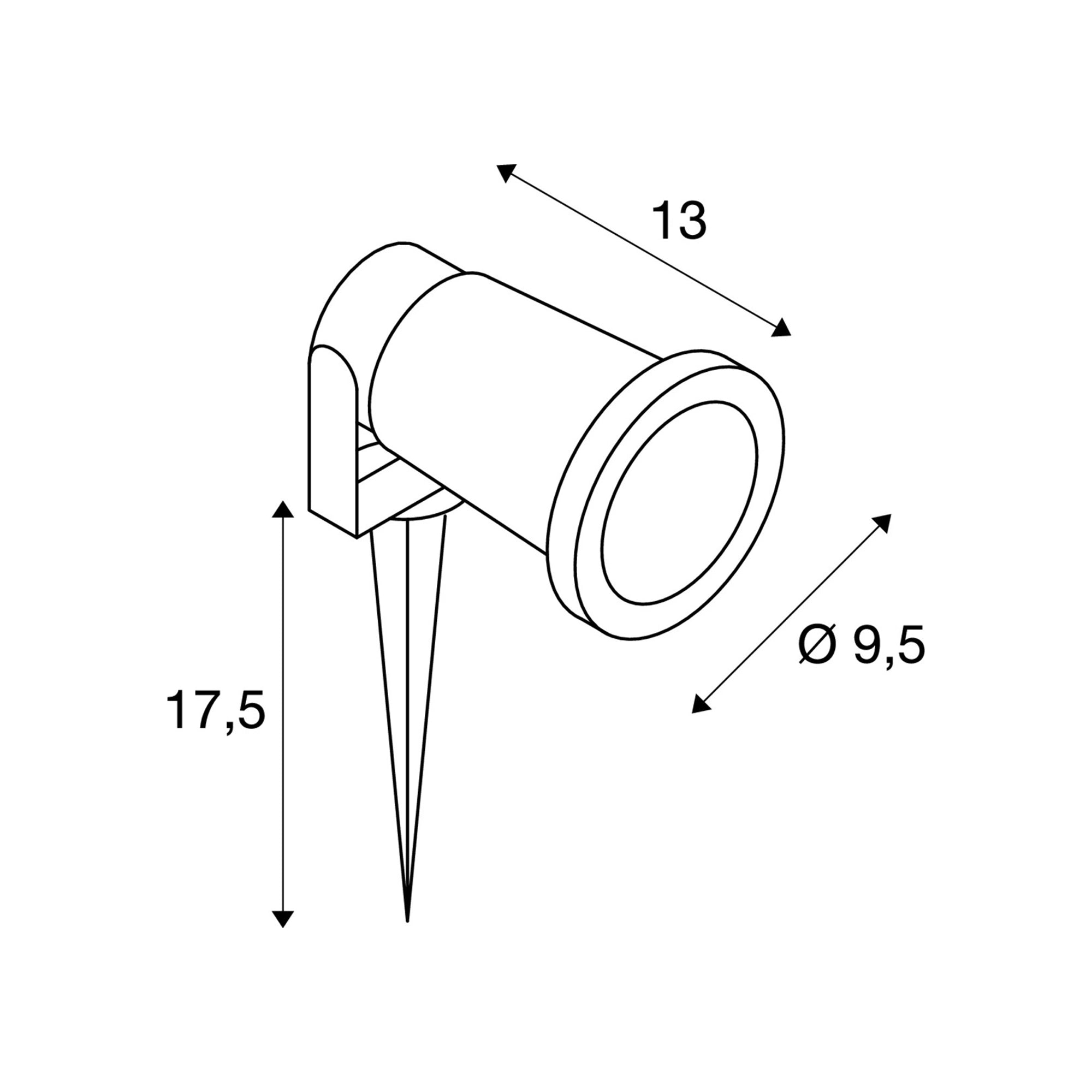 Vrtna spot svjetiljka BIG NAUTILUS, ubodna, crna, 1xGU10, IP44/IP65