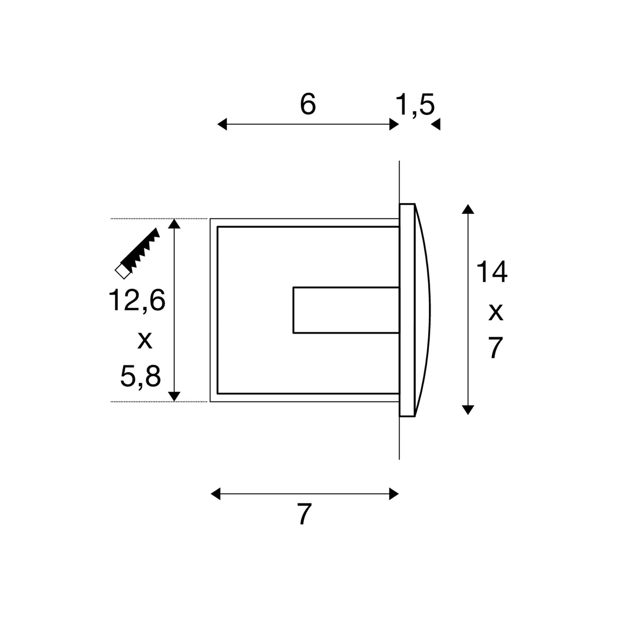 LED zidna svjetiljka DOWNUNDER OUT M, ugradbena, antracit, 4W, 3000K, IP55