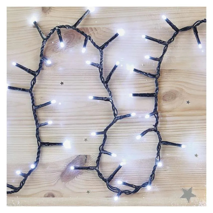 Božićne lampice, LED, jež, hladno bijela, timer, IP44, 6m