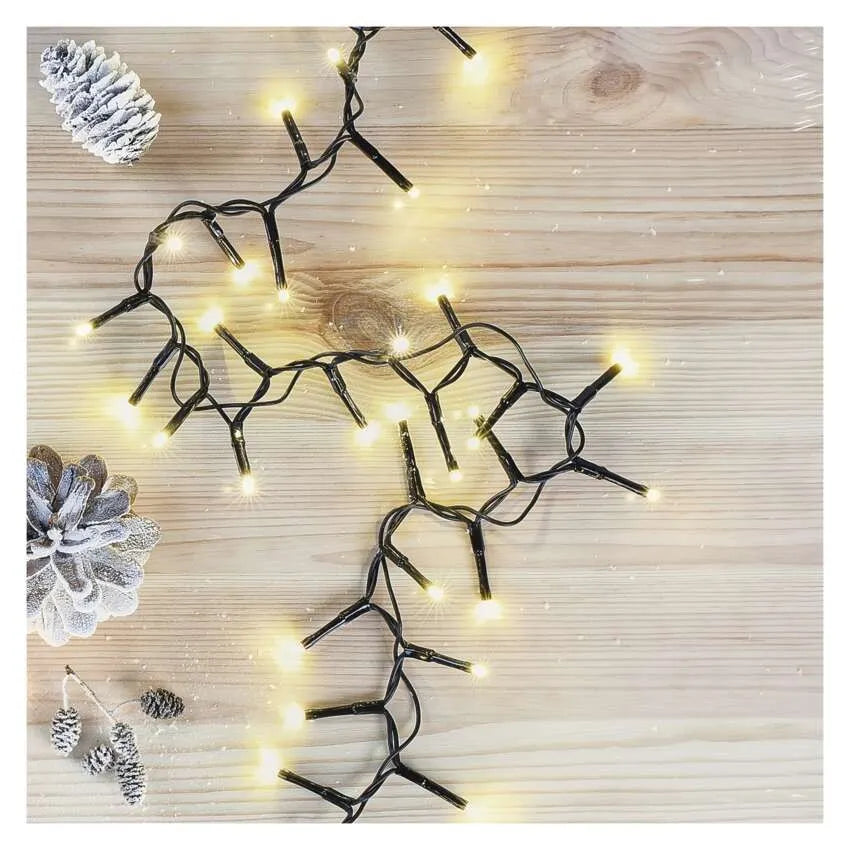 Božićne lampice, LED, jež, toplo bijela, timer, IP44, 8m