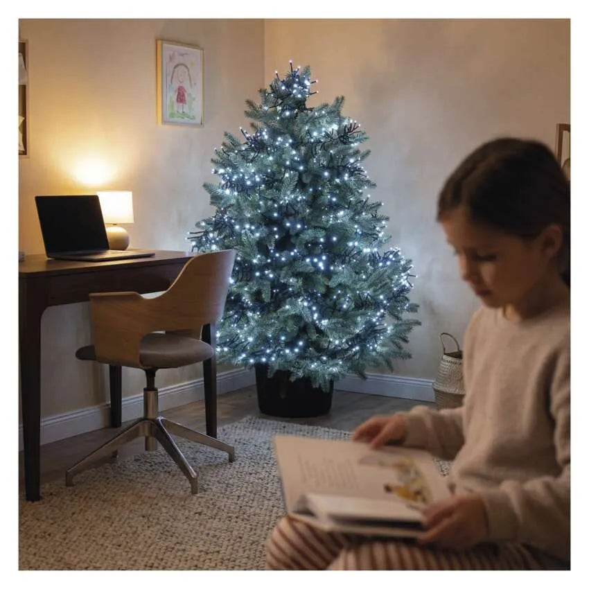 Božićne lampice, LED, jež, hladno bijela, 8 načina rada, timer, IP44, 7.2m