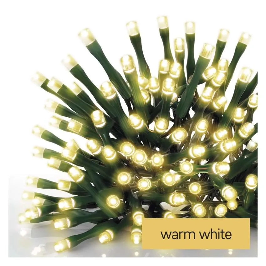 Božićne lampice, LED, toplo bijela, 8 načina rada, timer, IP44, 4m