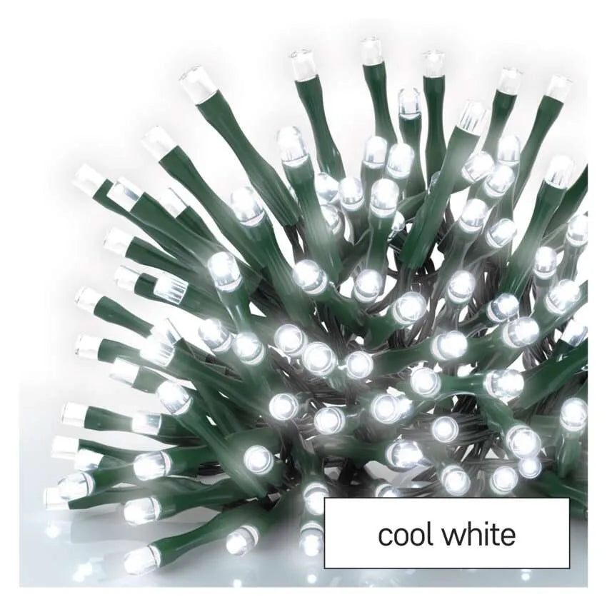 Božićne lampice, LED, hladno bijela, 8 načina rada, timer, IP44, 4m
