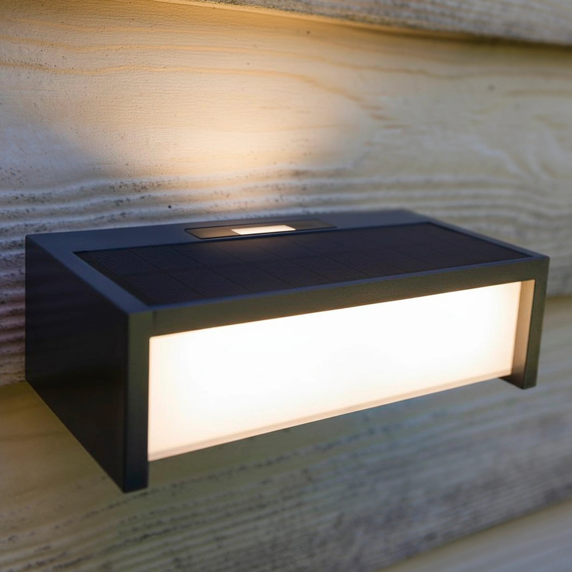 LED solarna zidna svjetiljka TELIS, mikrovalni senzor, tamno siva, 11W, 3000K, IP54